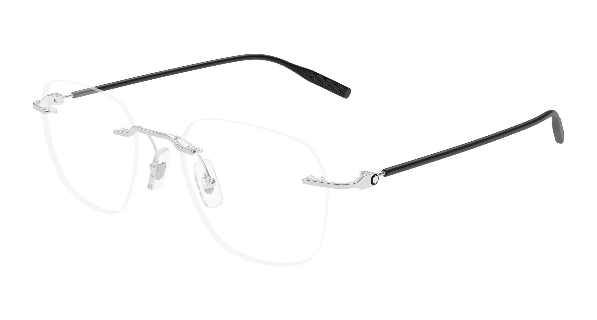 Montblanc MB0430O 002 Montature da vista Metallo Argento Trasparente Rotonda - immagine 1