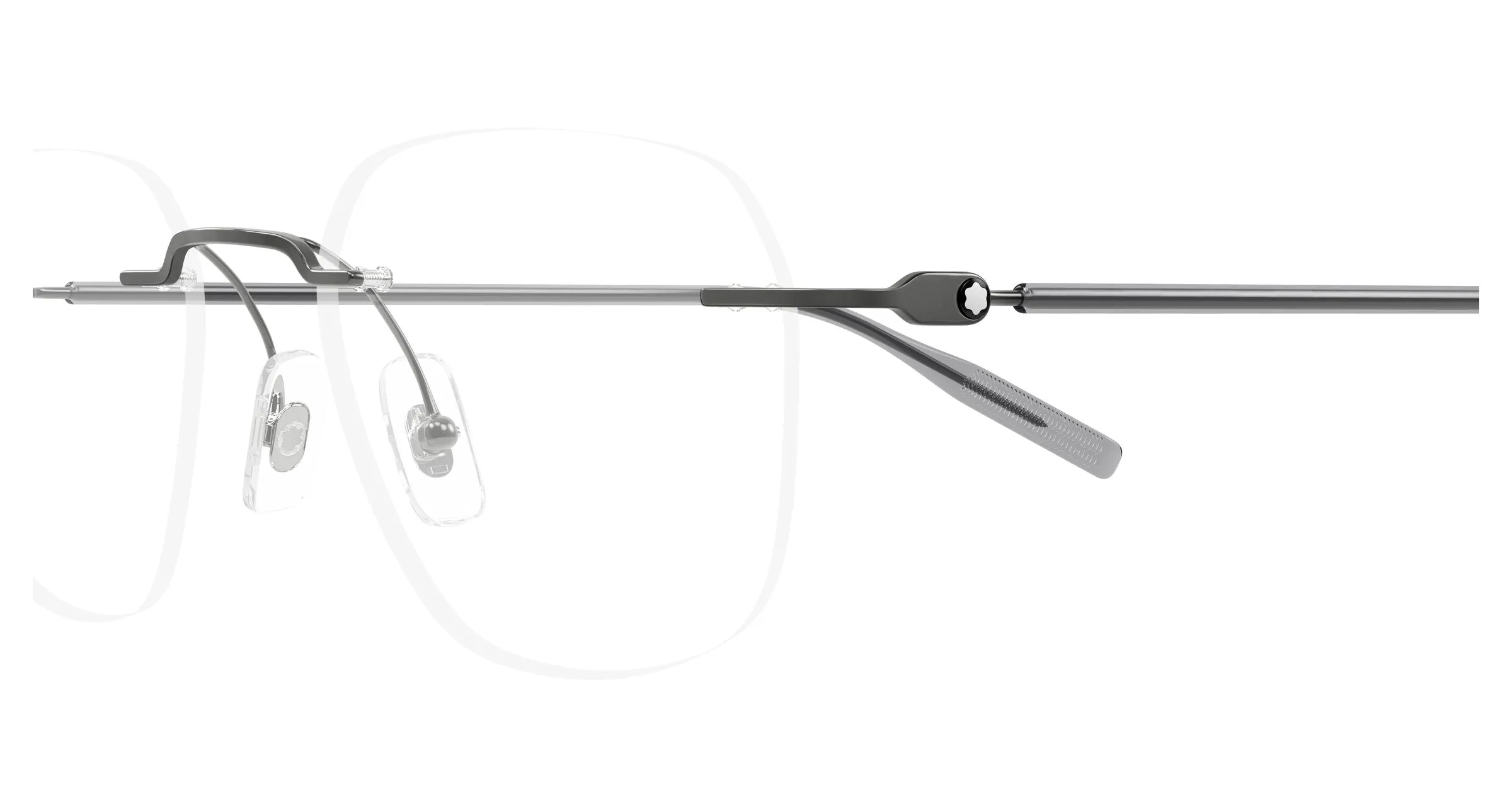 Montblanc MB0430O 001 Montature da vista Metallo Rutenio Trasparente Rotonda - immagine 3