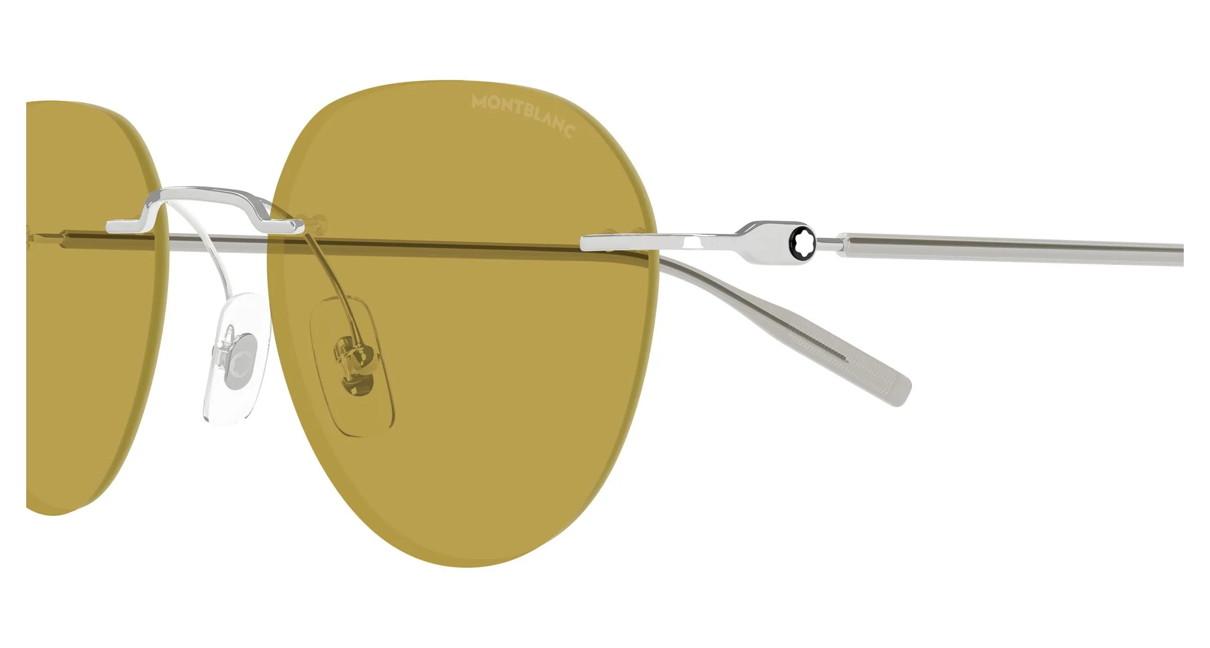 Montblanc MB0428S 005 Occhiali da sole Metallo Argento Rotonda - immagine 3