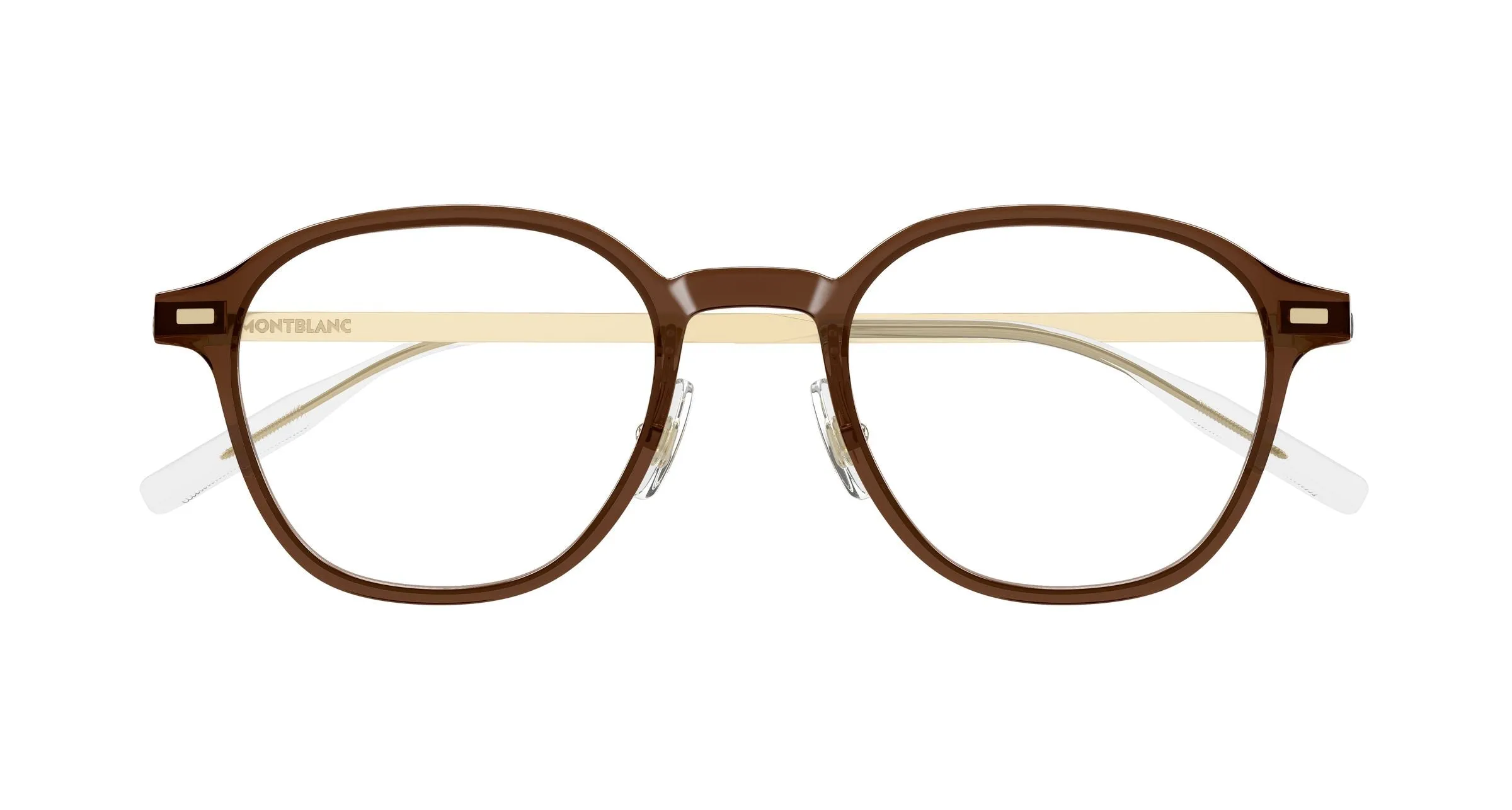 Montblanc MB0427O 005 Montature da vista Marrone Trasparente Rotonda - immagine 2