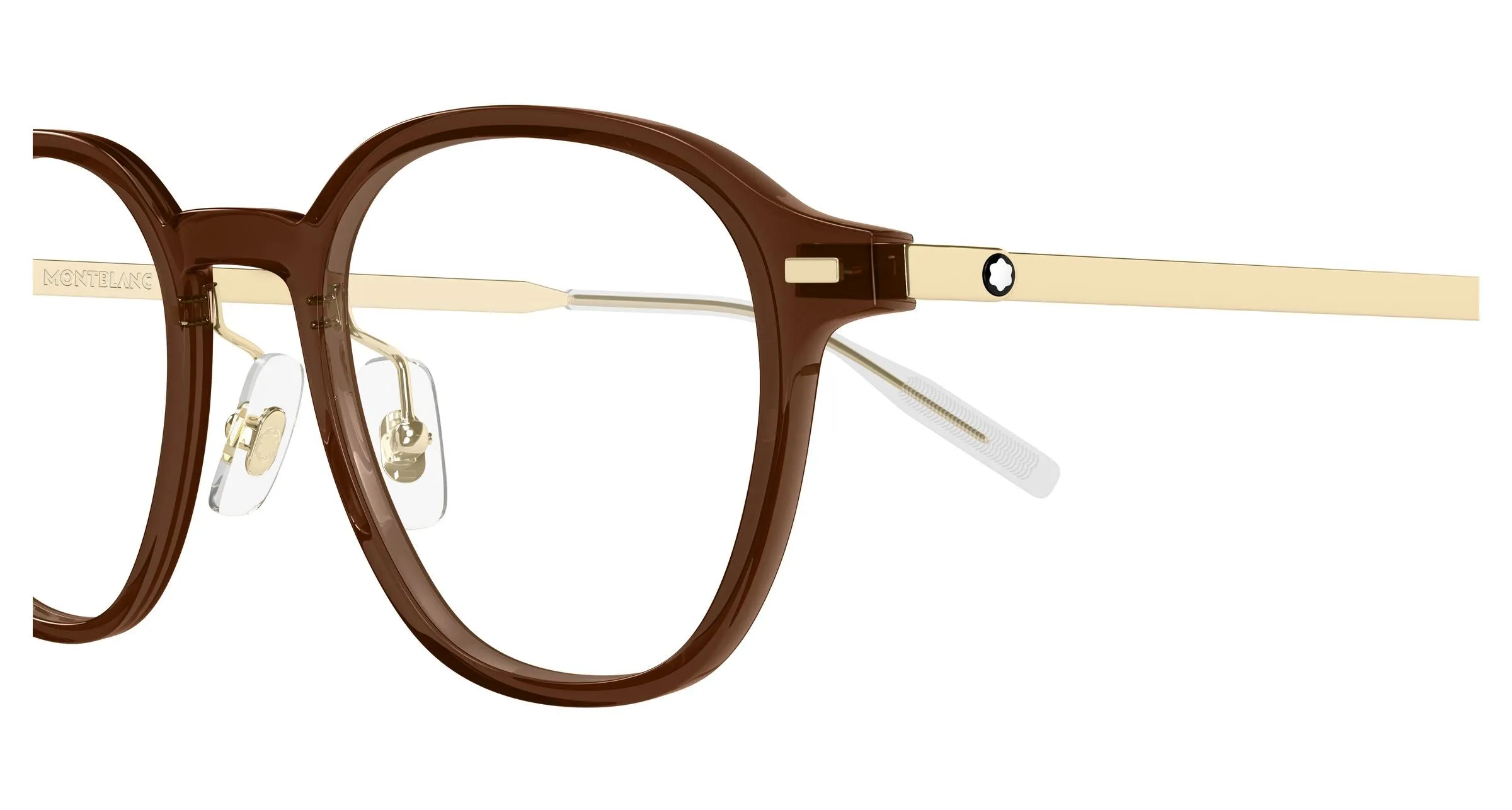 Montblanc MB0427O 005 Montature da vista Marrone Trasparente Rotonda - immagine 3