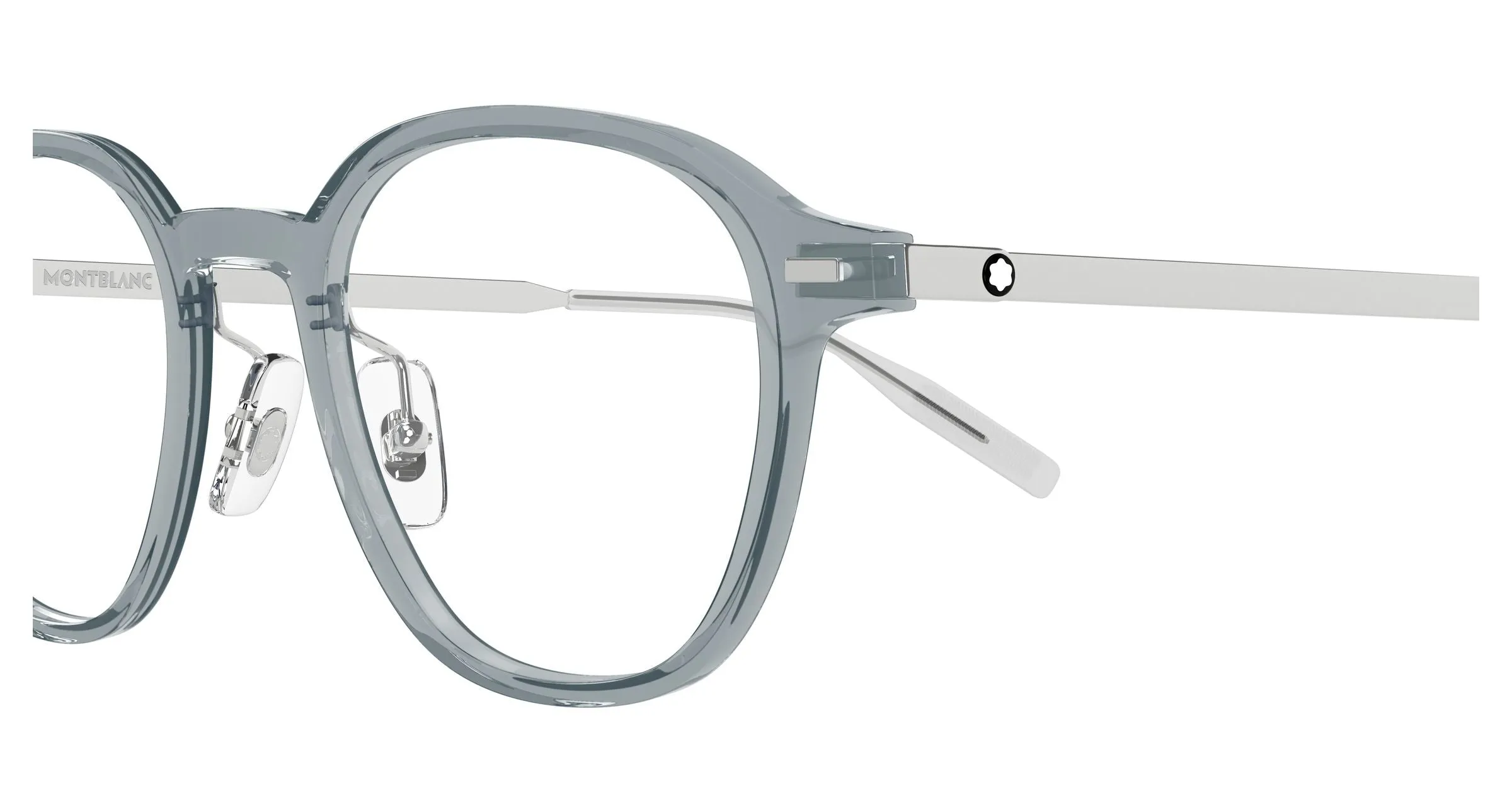 Montblanc MB0427O 003 Montature da vista Grigio Trasparente Rotonda - immagine 3