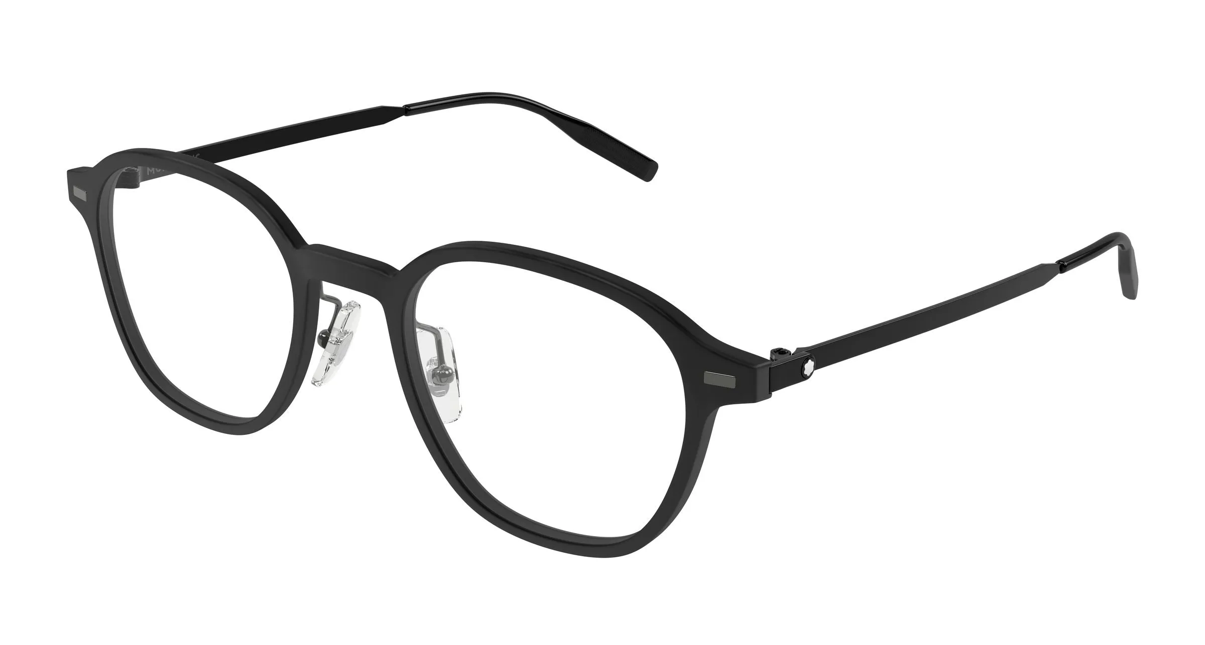 Montblanc MB0427O 002 Montature da vista Nero Trasparente Rotonda - immagine 1