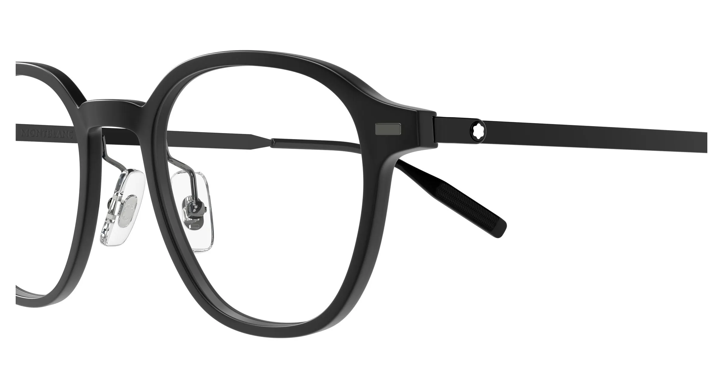 Montblanc MB0427O 002 Montature da vista Nero Trasparente Rotonda - immagine 3