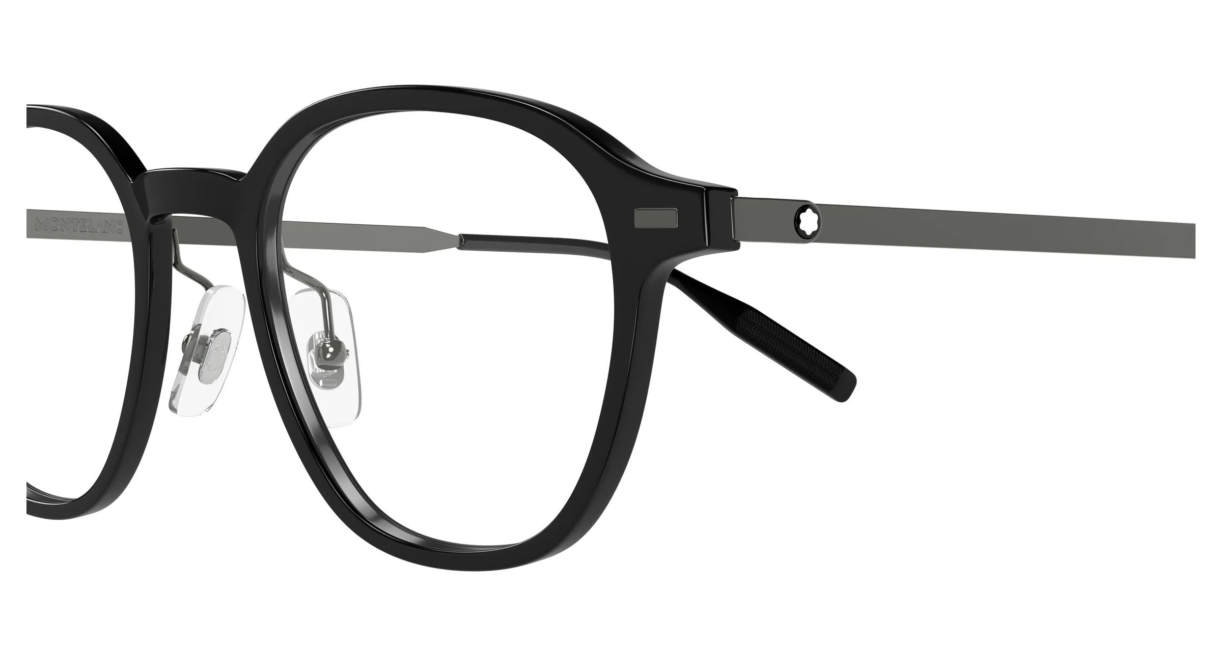 Montblanc MB0427O 001 Montature da vista Nero Trasparente Rotonda - immagine 3