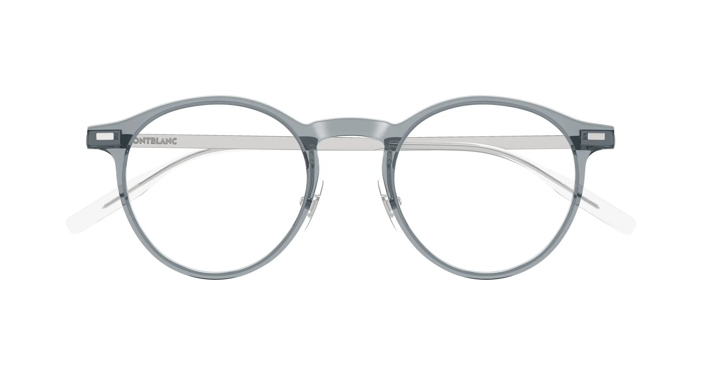 Montblanc MB0426O 003 Montature da vista Iniettato Grigio Trasparente Rotonda - immagine 2