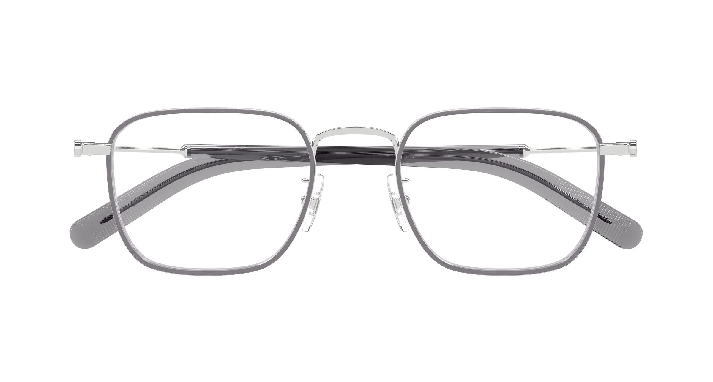 Montblanc MB0424O 004 Montature da vista Metallo Argento Trasparente Squadrata - immagine 2