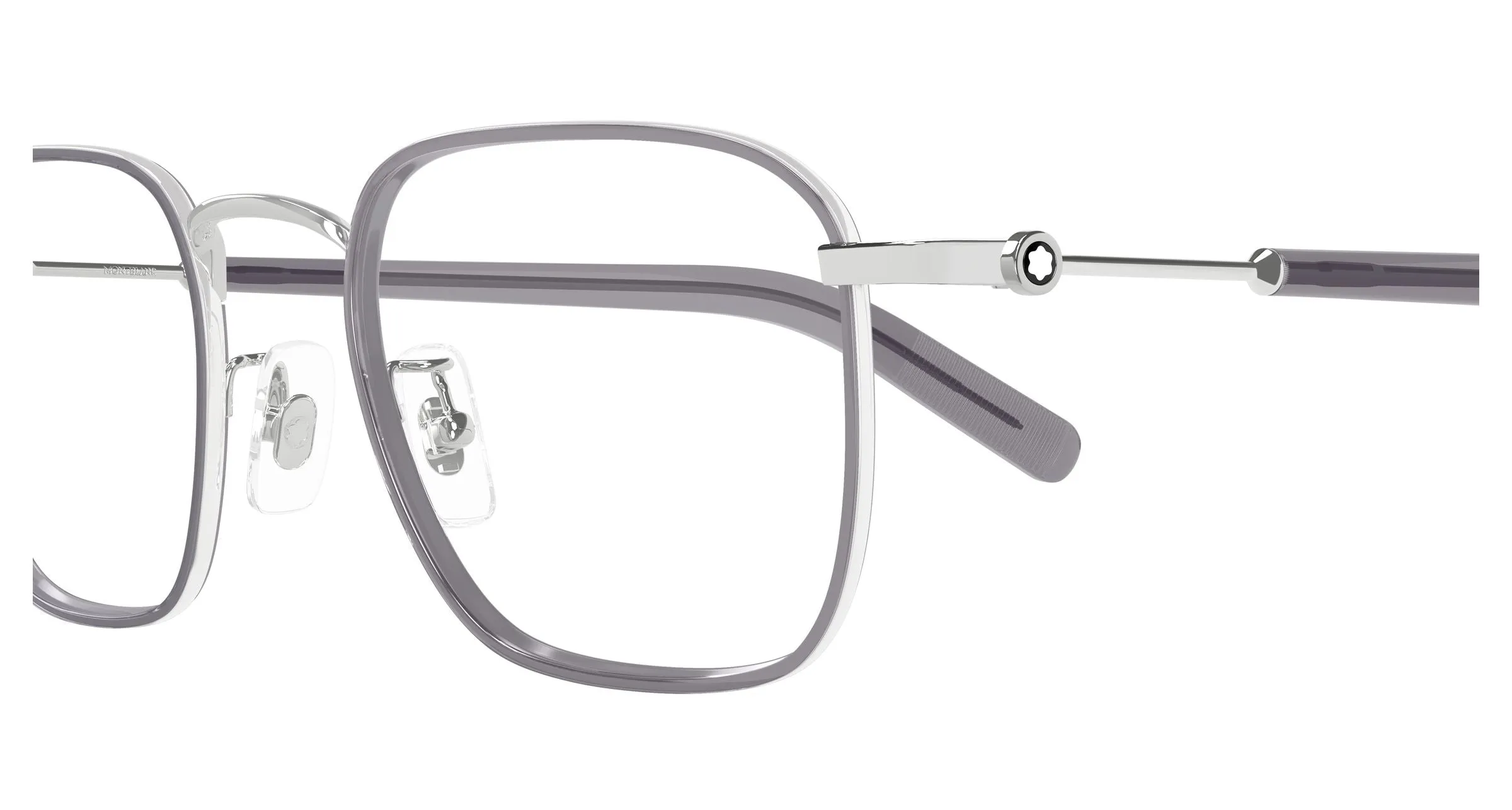 Montblanc MB0424O 004 Montature da vista Metallo Argento Trasparente Squadrata - immagine 3