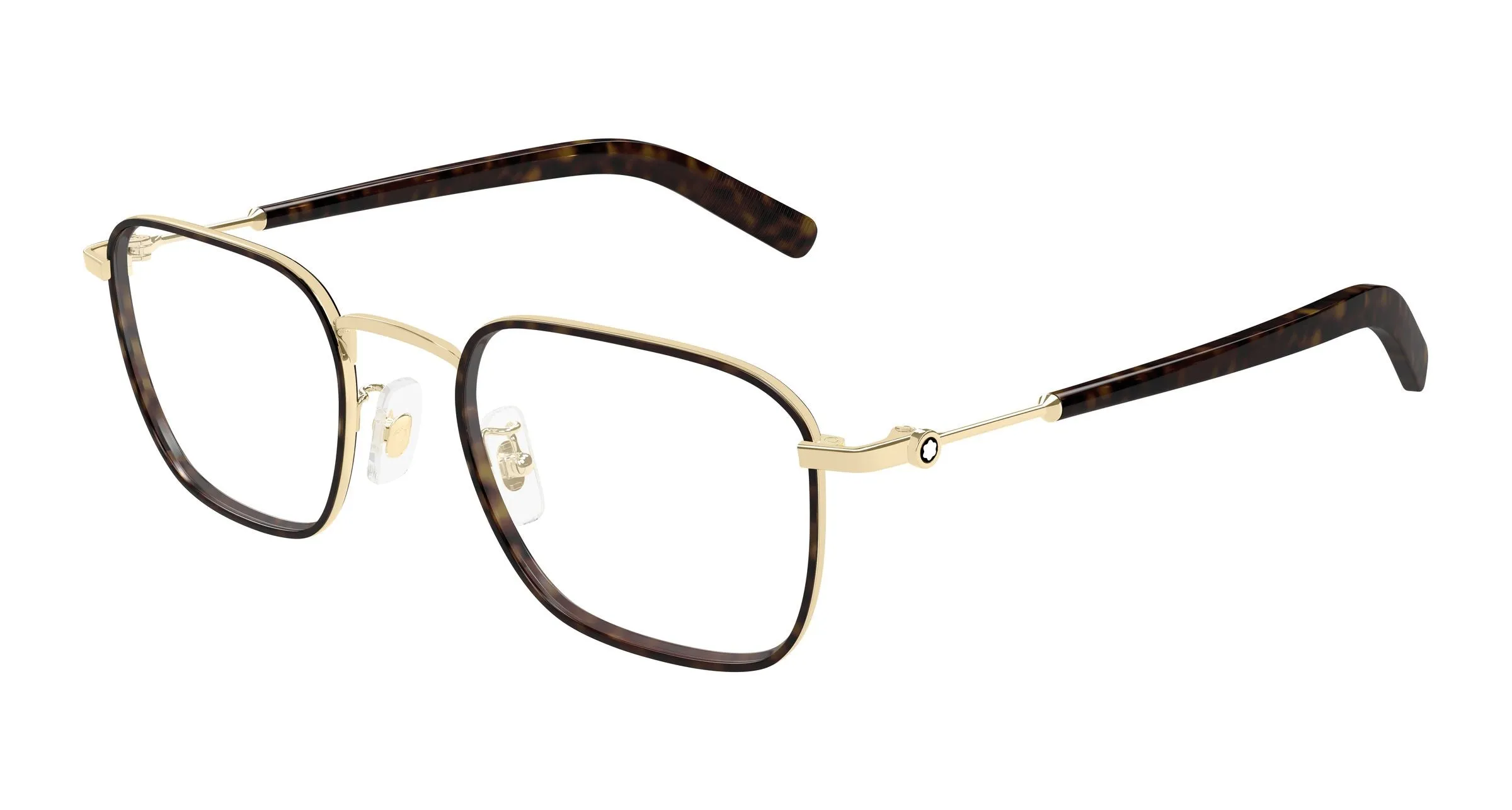 Montblanc MB0424O 003 Montature da vista Metallo Oro Trasparente Squadrata - immagine 1
