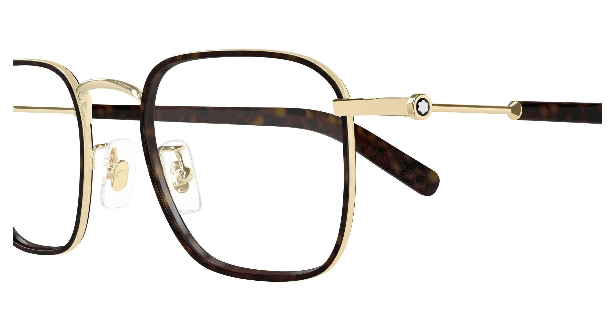 Montblanc MB0424O 003 Montature da vista Metallo Oro Trasparente Squadrata - immagine 3