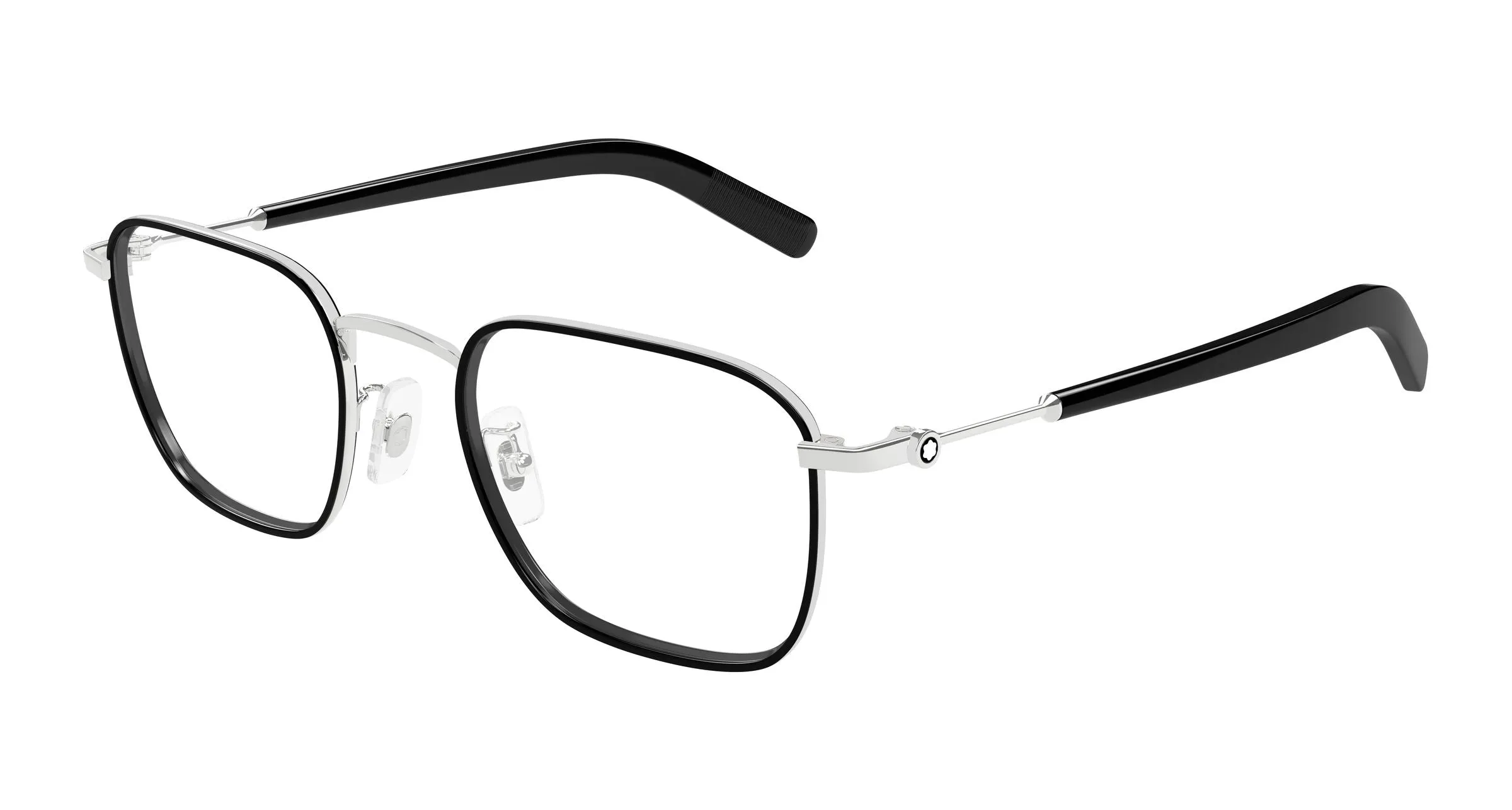 Montblanc MB0424O 001 Montature da vista Metallo Argento Trasparente Squadrata - immagine 1
