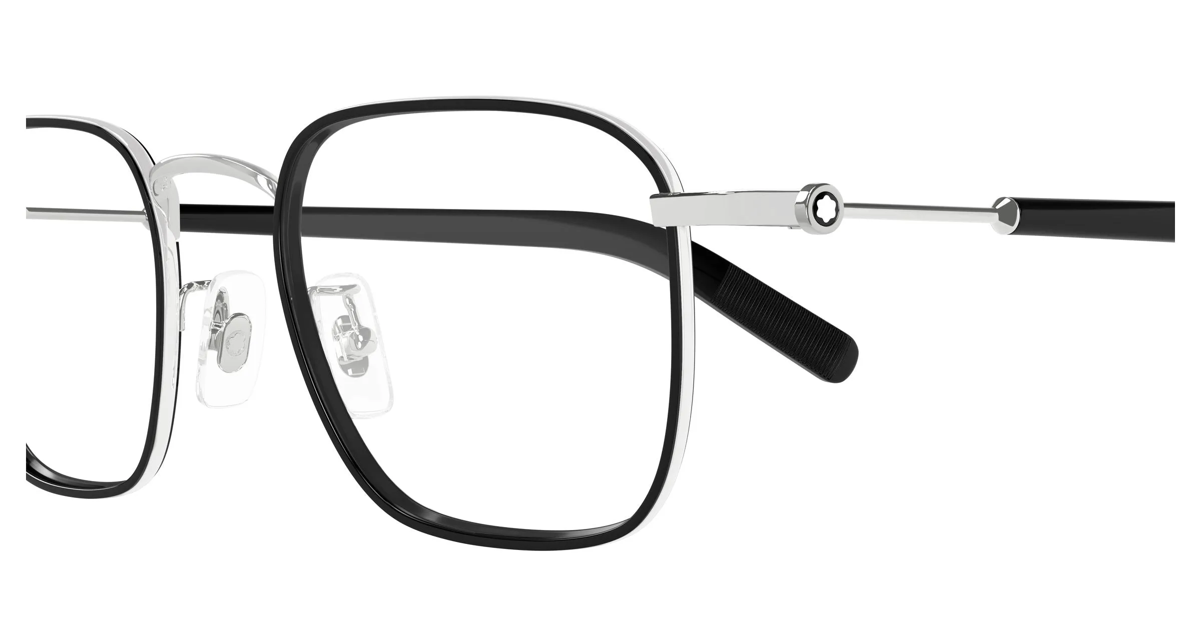 Montblanc MB0424O 001 Montature da vista Metallo Argento Trasparente Squadrata - immagine 3
