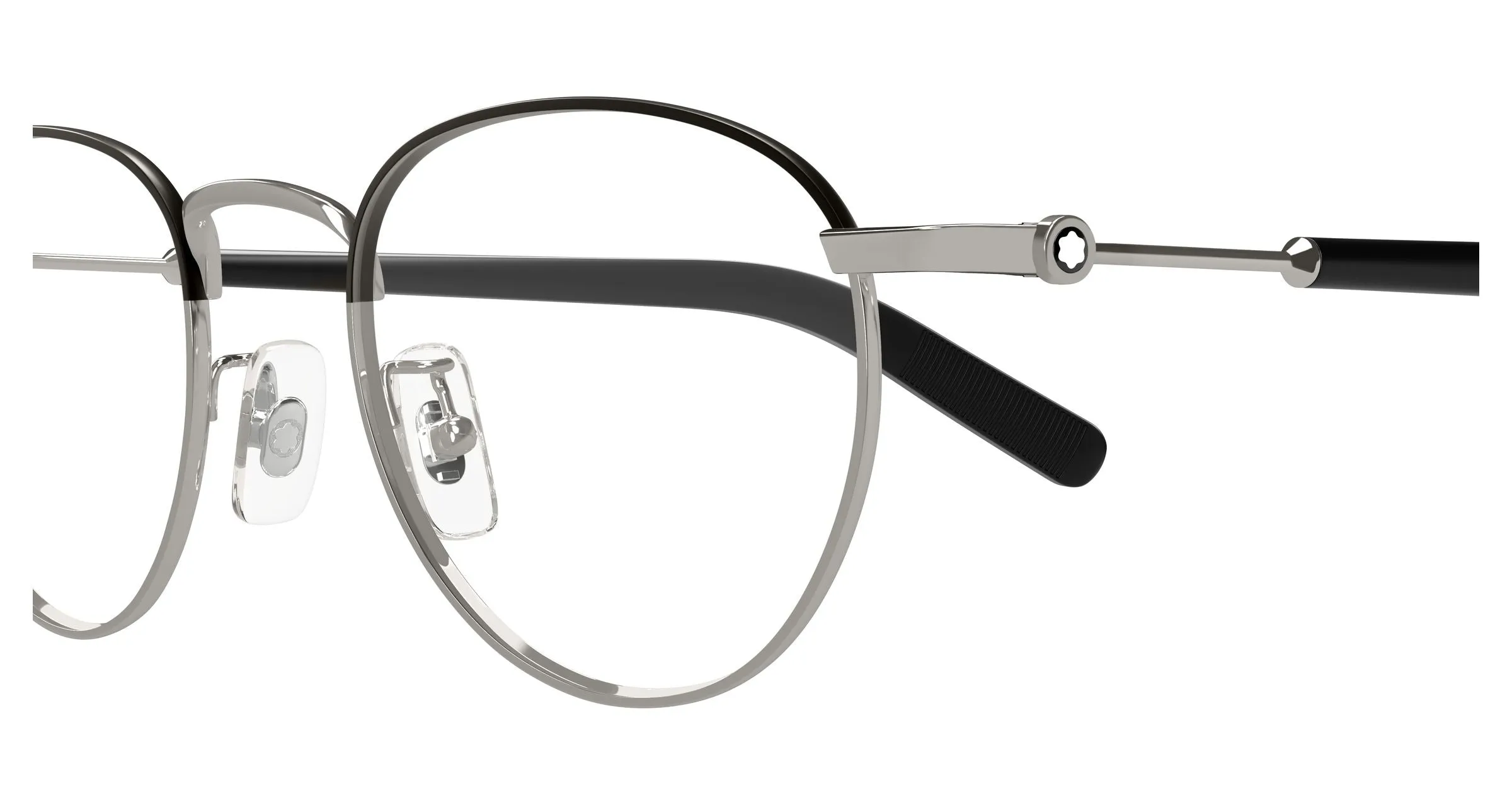 Montblanc MB0423O 004 Montature da vista Metallo Rutenio Trasparente Rotonda - immagine 3