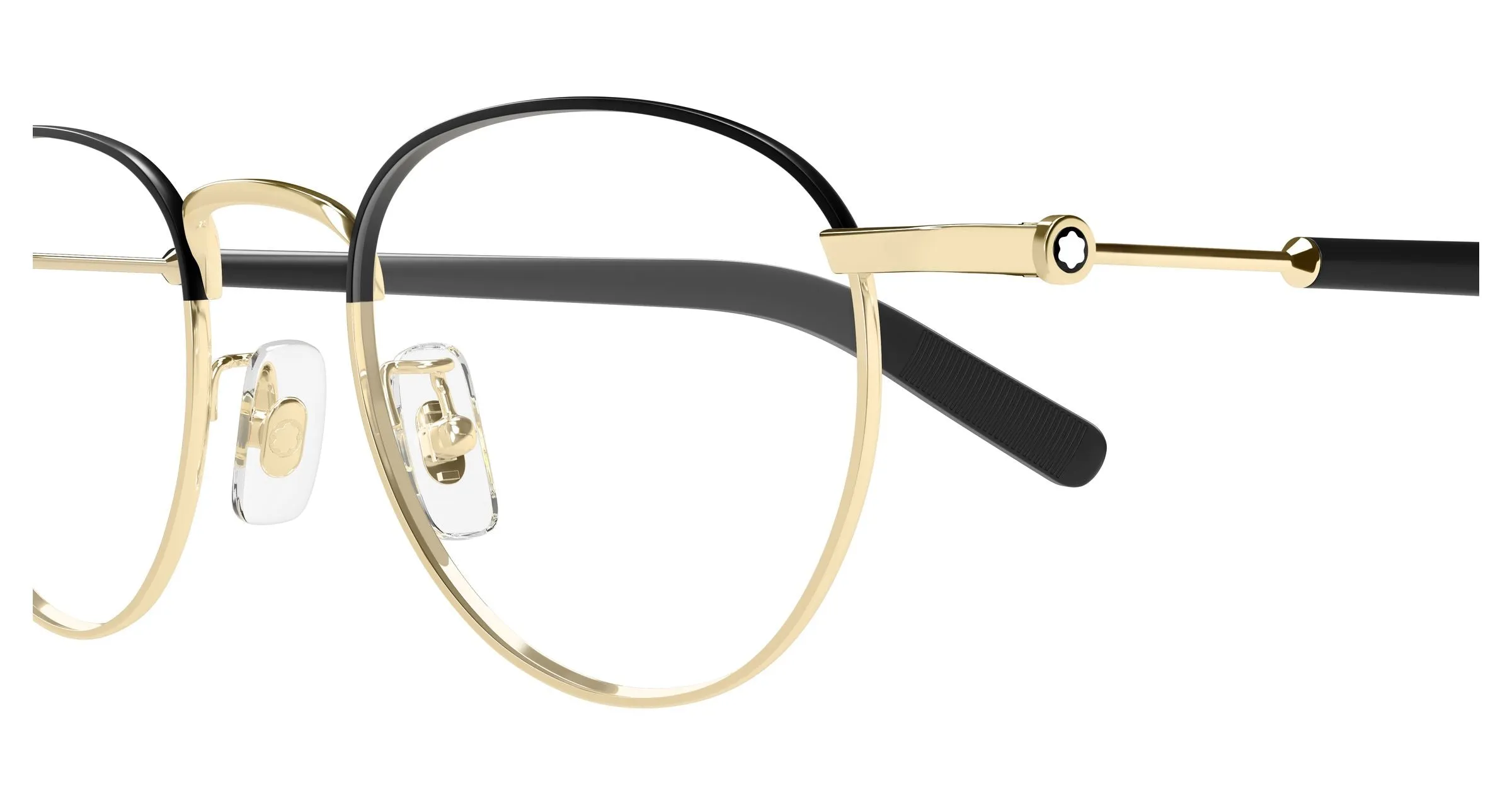 Montblanc MB0423O 003 Montature da vista Metallo Oro Trasparente Rotonda - immagine 3