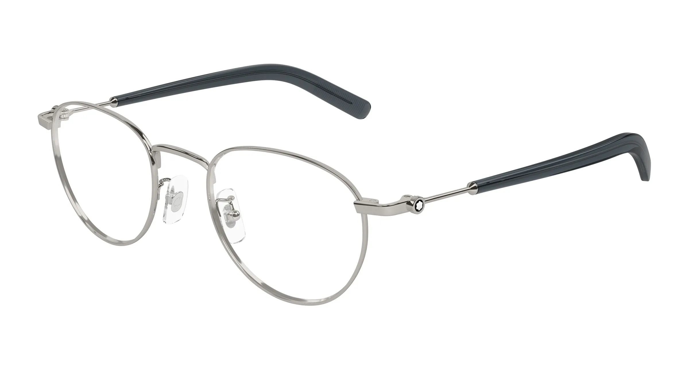 Montblanc MB0423O 002 Montature da vista Metallo Rutenio Trasparente Rotonda - immagine 1