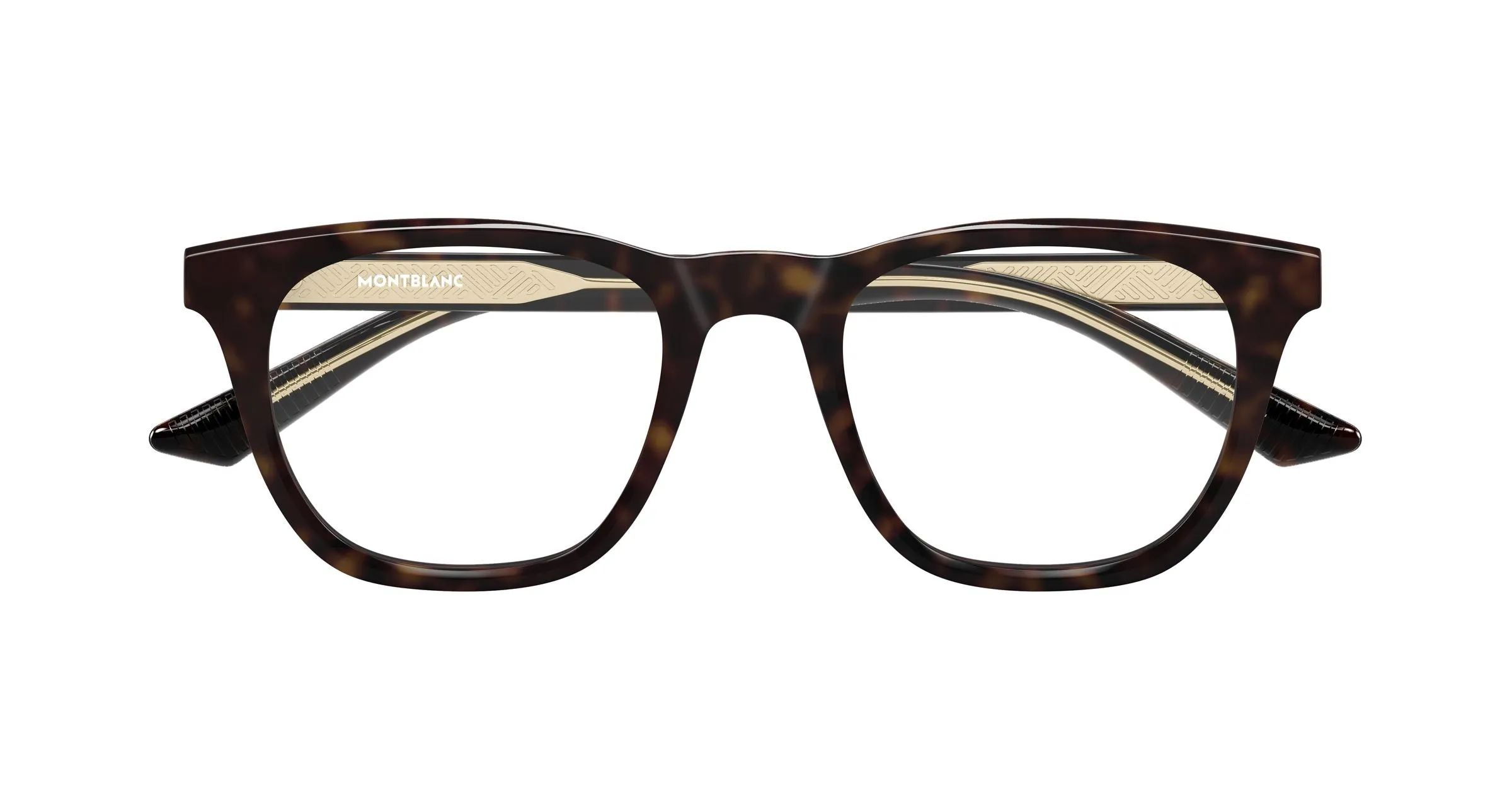 Montblanc MB0422O 008 Montature da vista Acetato Havana Trasparente Squadrata - immagine 2