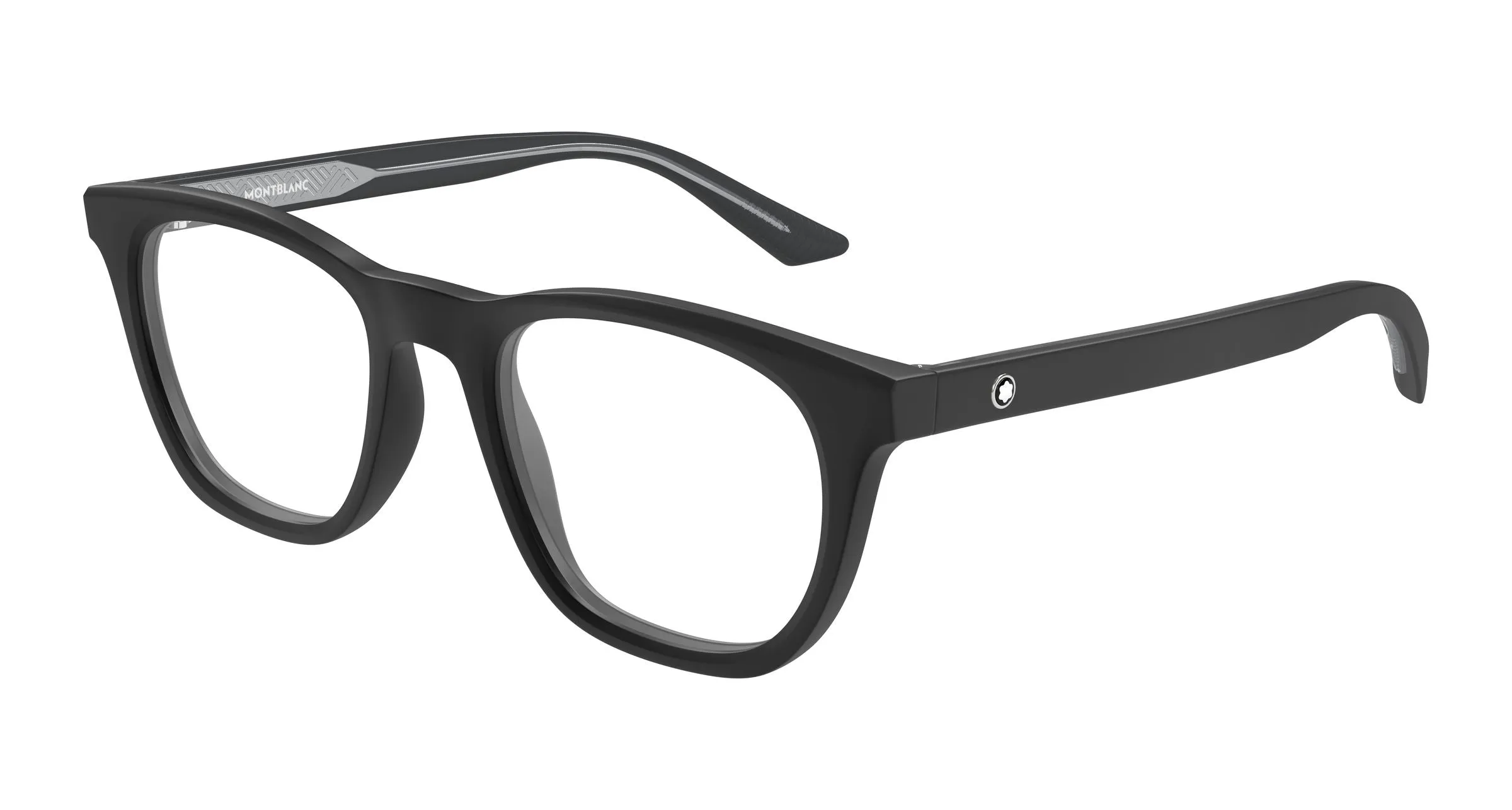 Montblanc MB0422O 007 Montature da vista Acetato Nero Trasparente Squadrata - immagine 1