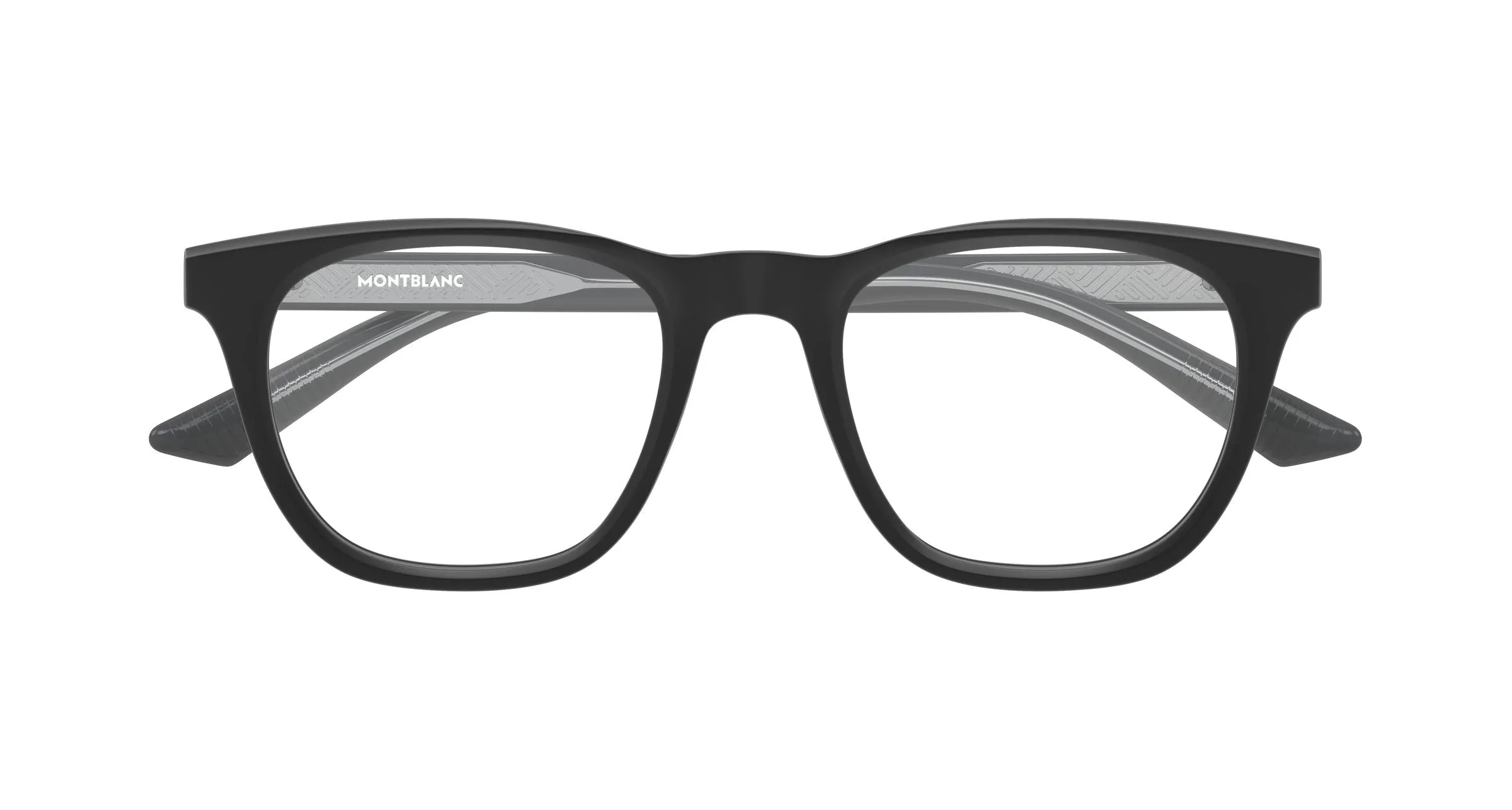 Montblanc MB0422O 007 Montature da vista Acetato Nero Trasparente Squadrata - immagine 2