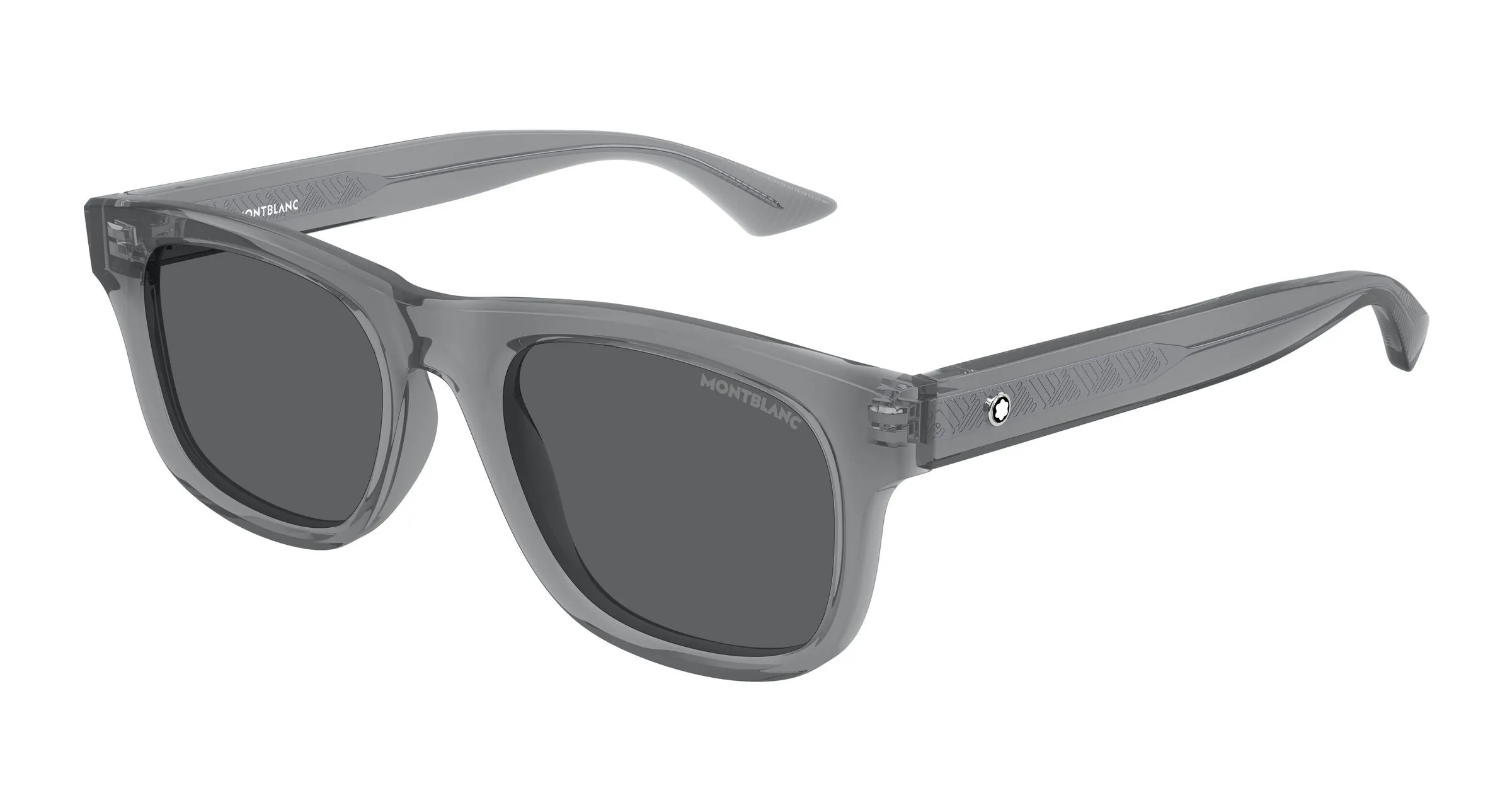 Montblanc MB0421S 005 Occhiali da sole Acetato Grigio Grigio Squadrata - immagine 1