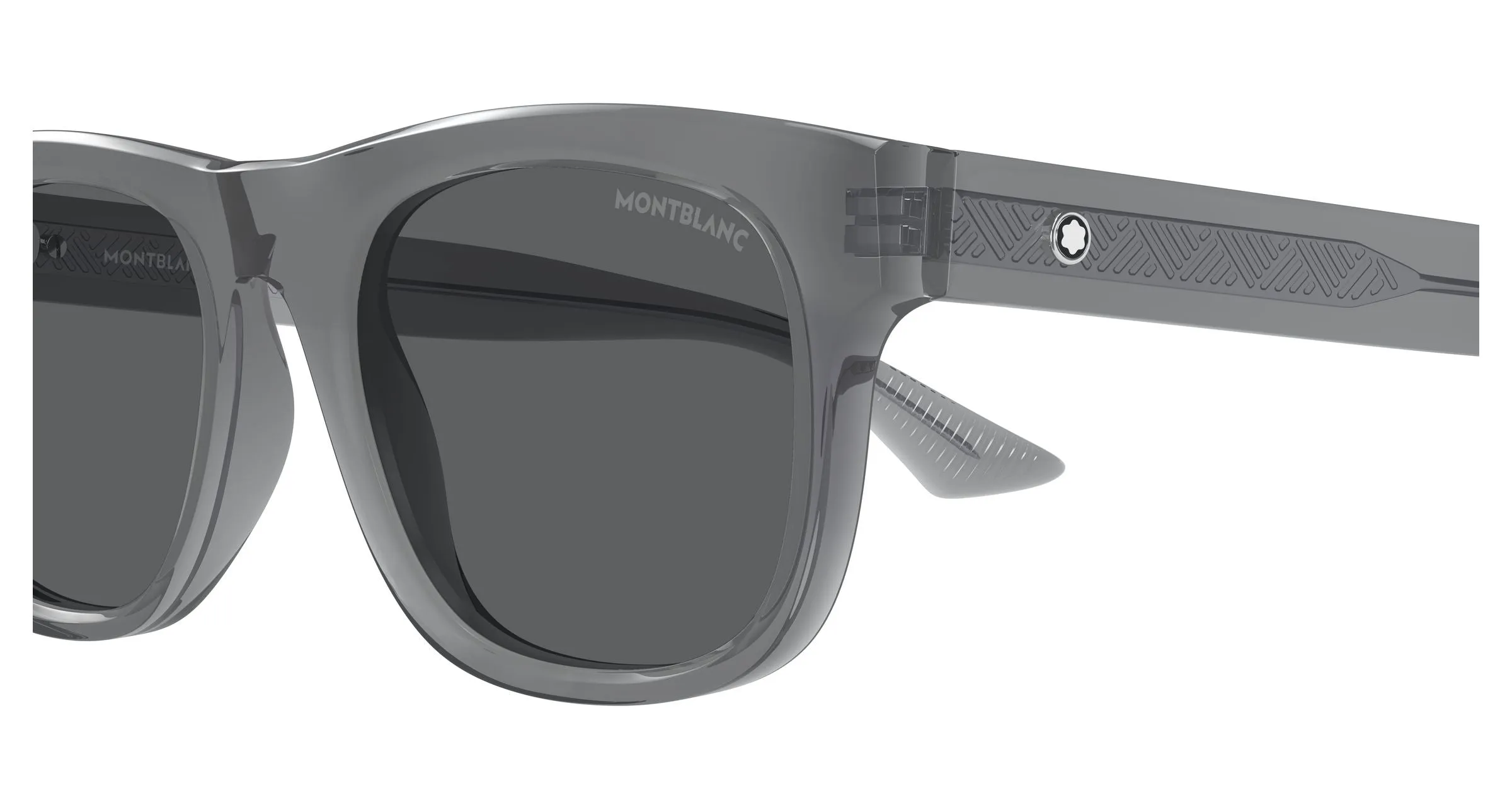 Montblanc MB0421S 005 Occhiali da sole Acetato Grigio Grigio Squadrata - immagine 3