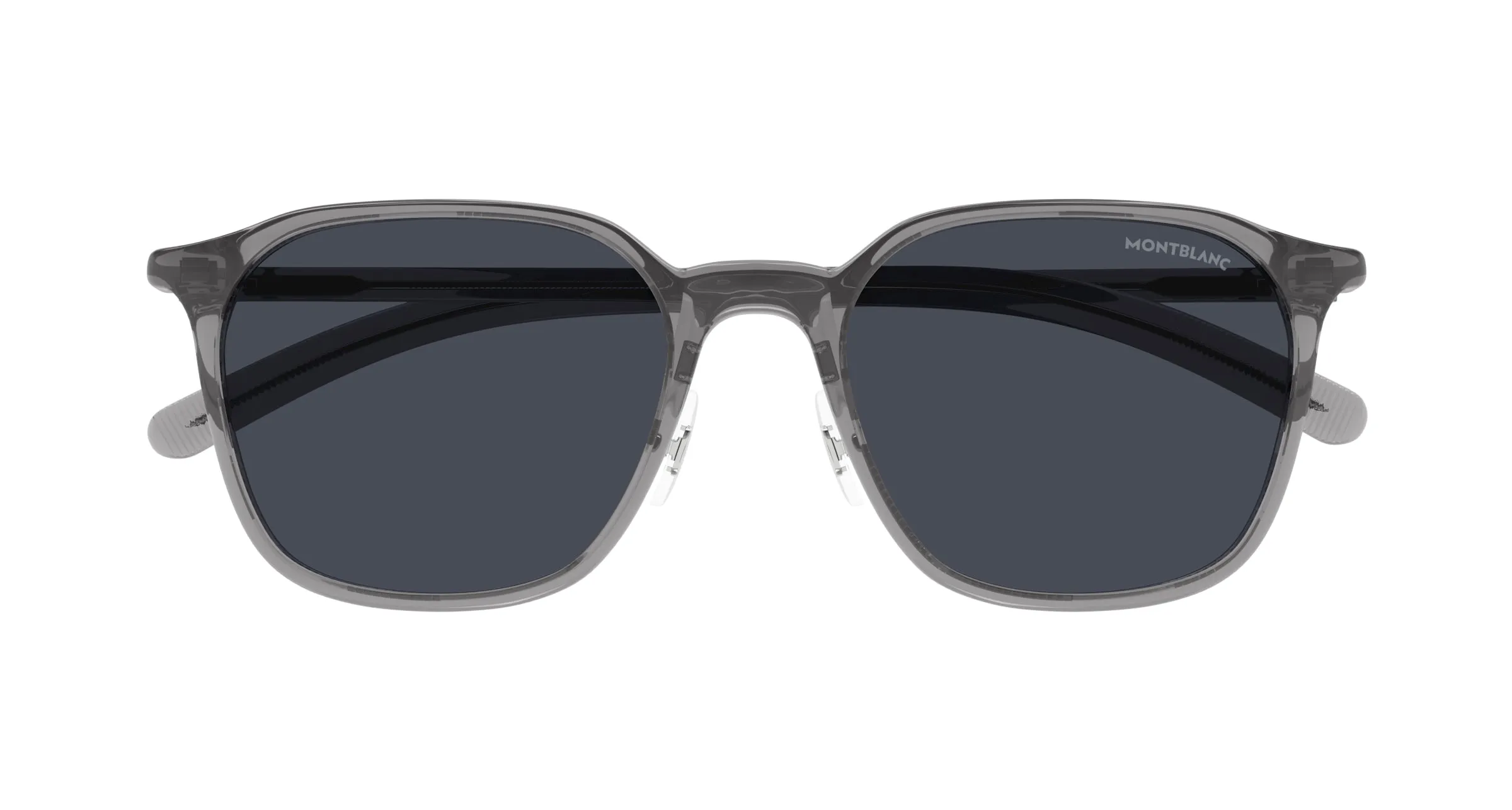 Montblanc MB0420SK 004 Occhiali da sole Grigio Blu Rotonda - immagine 2
