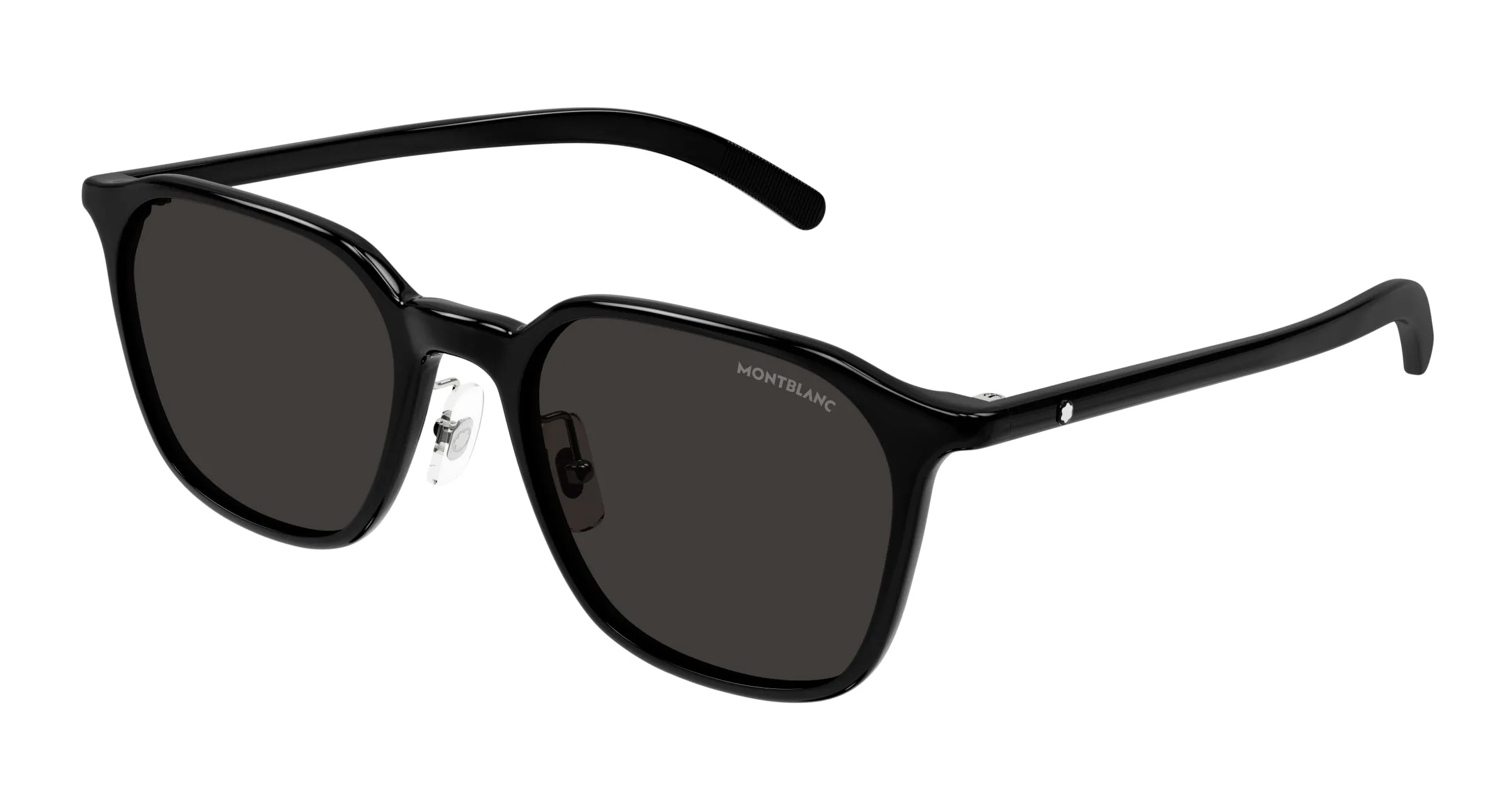 Montblanc MB0420SK 001 Occhiali da sole Nero Grigio Rotonda - immagine 1