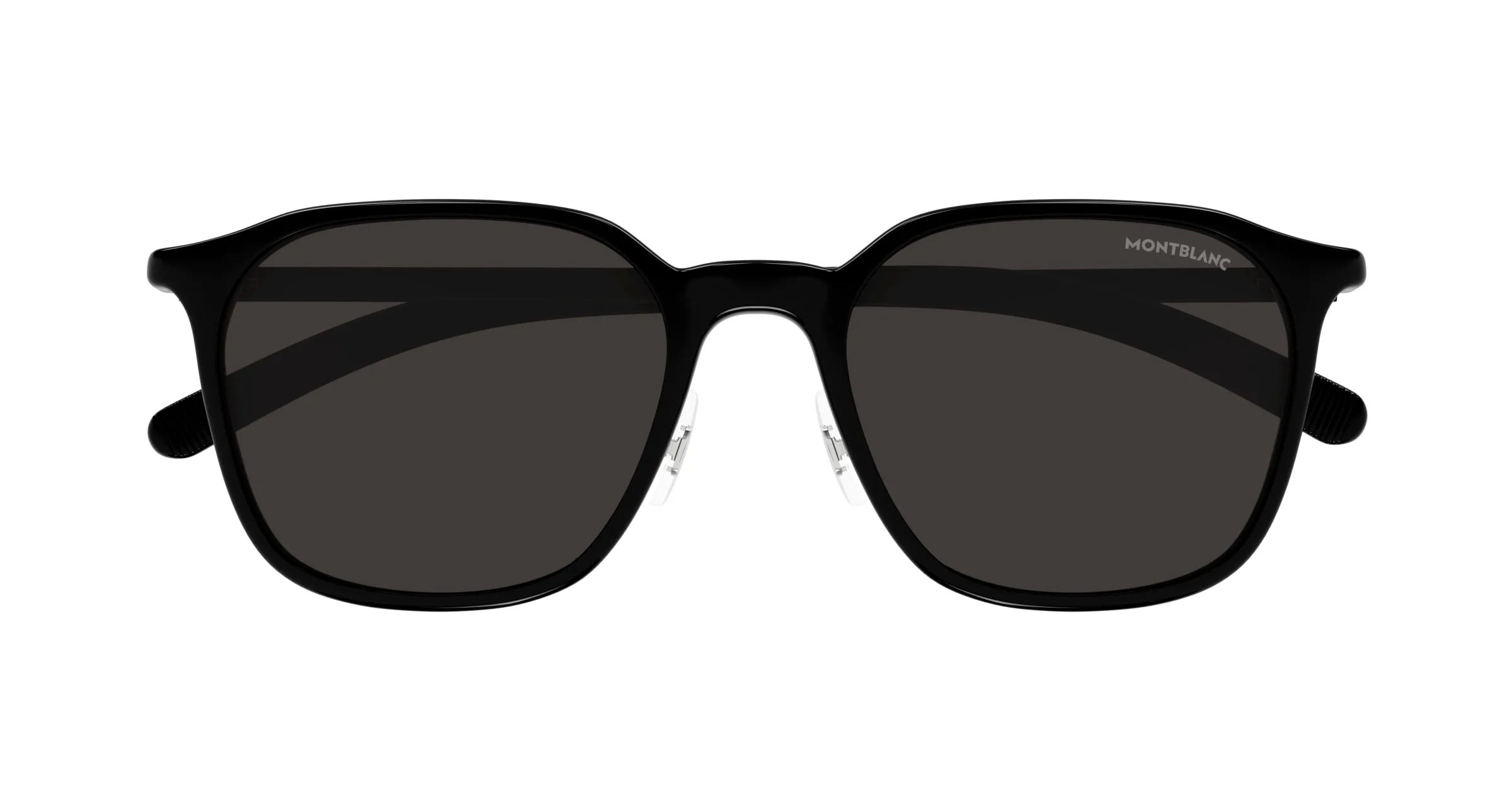 Montblanc MB0420SK 001 Occhiali da sole Nero Grigio Rotonda - immagine 2
