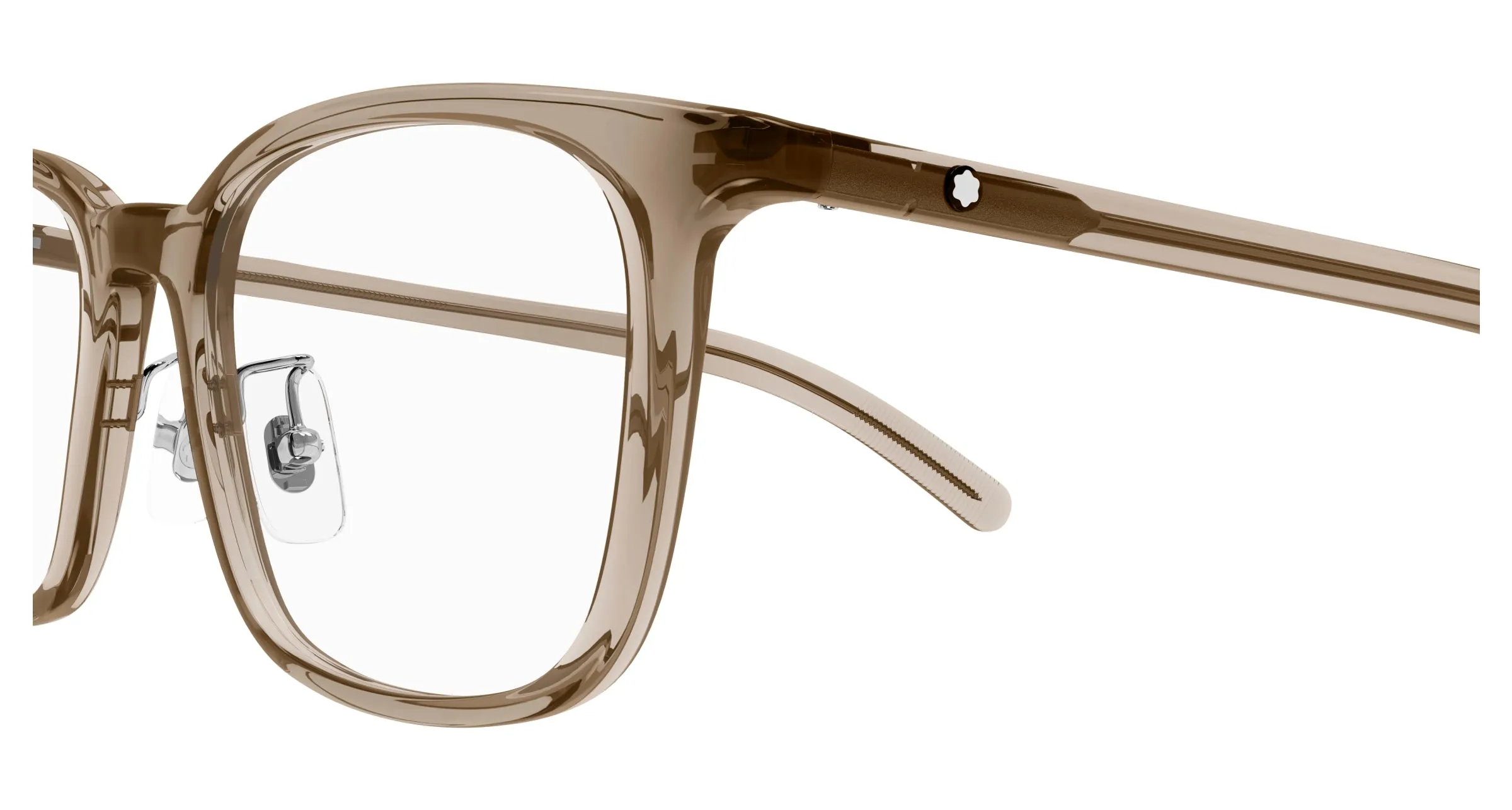 Montblanc MB0418OJ 004 Montature da vista Marrone Trasparente Squadrata - immagine 3