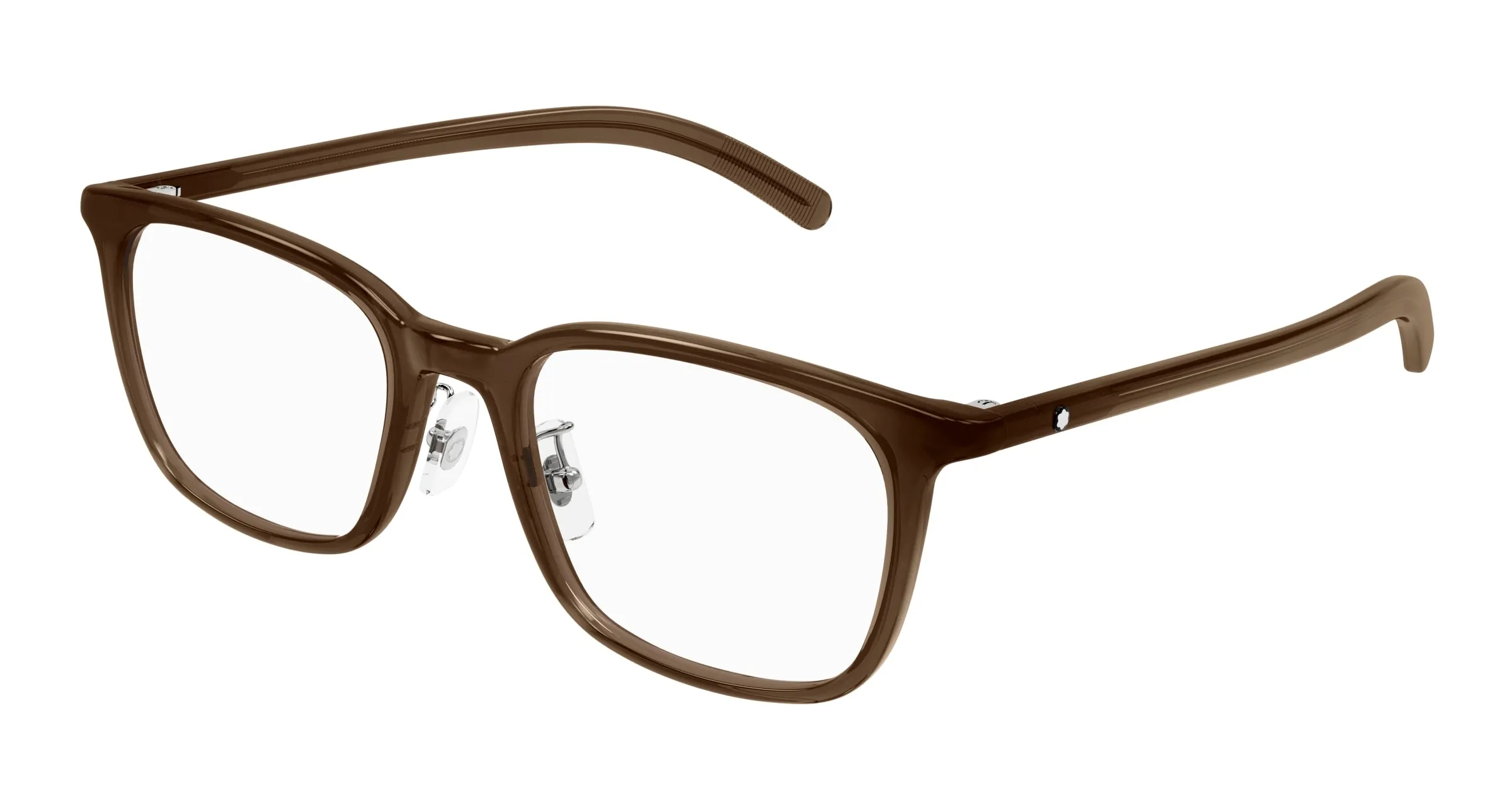 Montblanc MB0418OJ 003 Montature da vista Marrone Trasparente Squadrata - immagine 1
