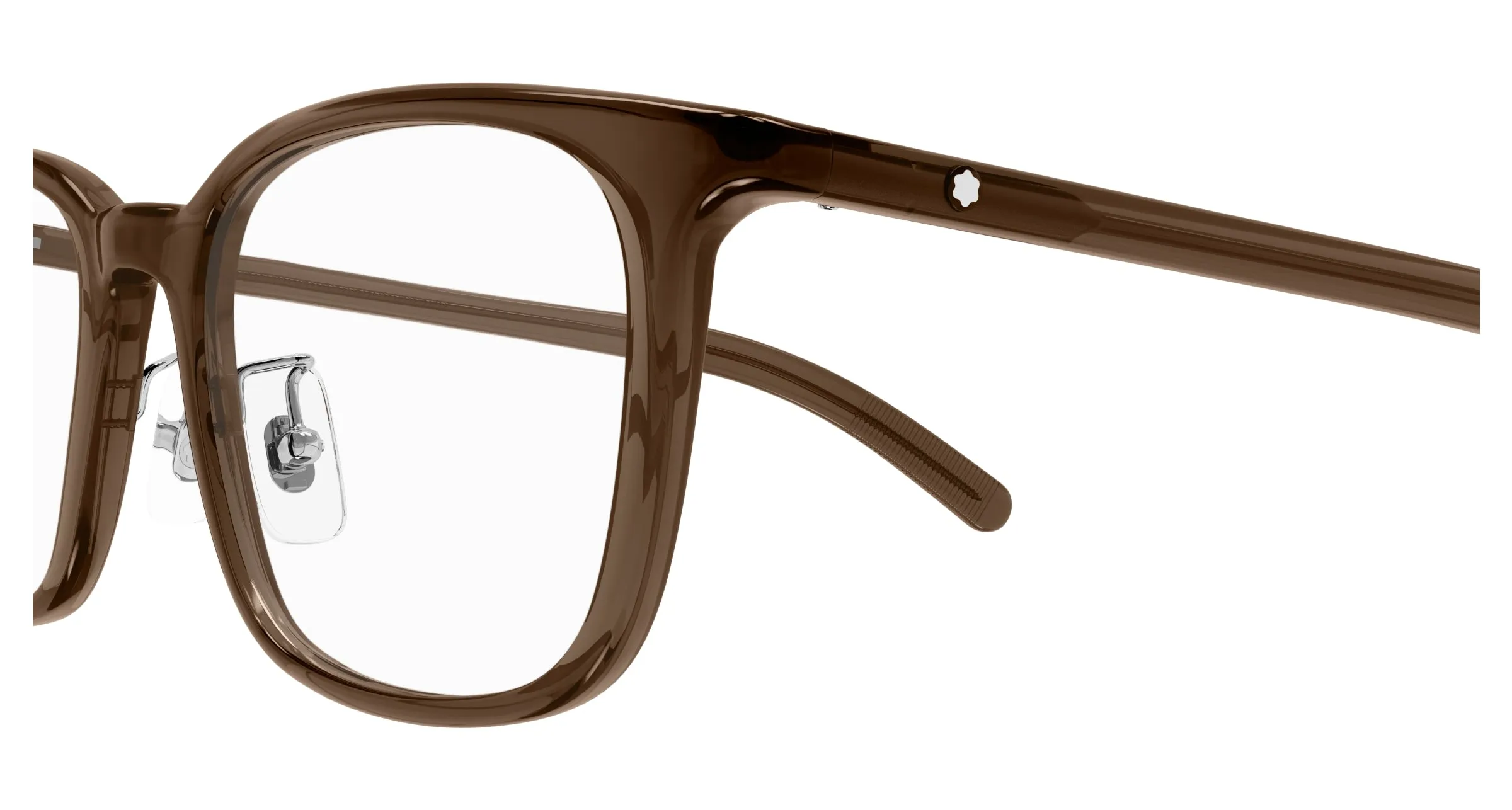 Montblanc MB0418OJ 003 Montature da vista Marrone Trasparente Squadrata - immagine 3