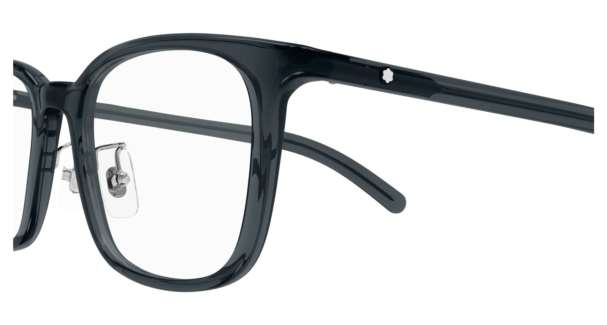 Montblanc MB0418OJ 002 Montature da vista Grigio Trasparente Squadrata - immagine 3