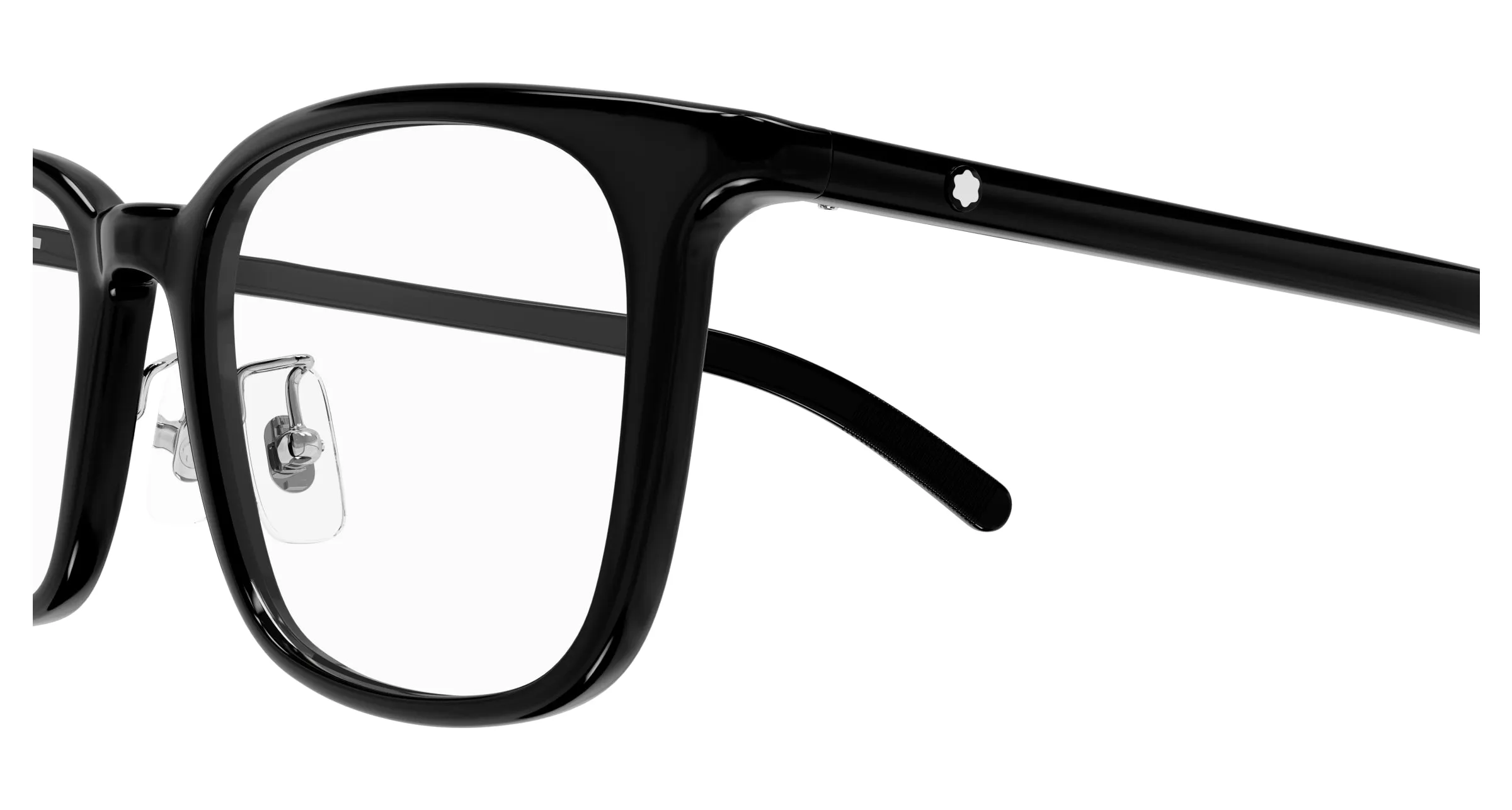Montblanc MB0418OJ 001 Montature da vista Nero Trasparente Squadrata - immagine 3