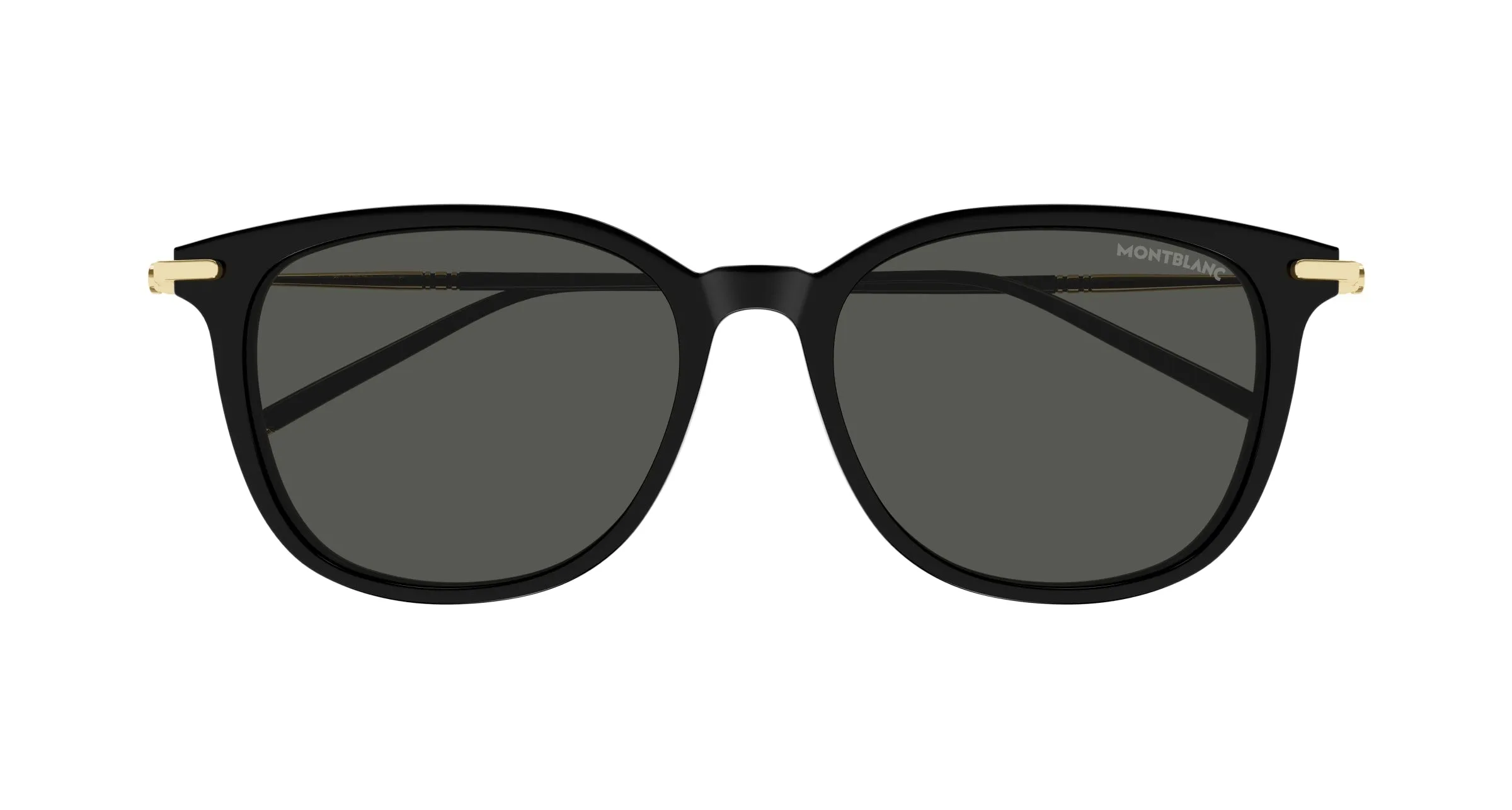 Montblanc MB0416SA 002 Occhiali da sole Acetato Nero Grigio Squadrata - immagine 2