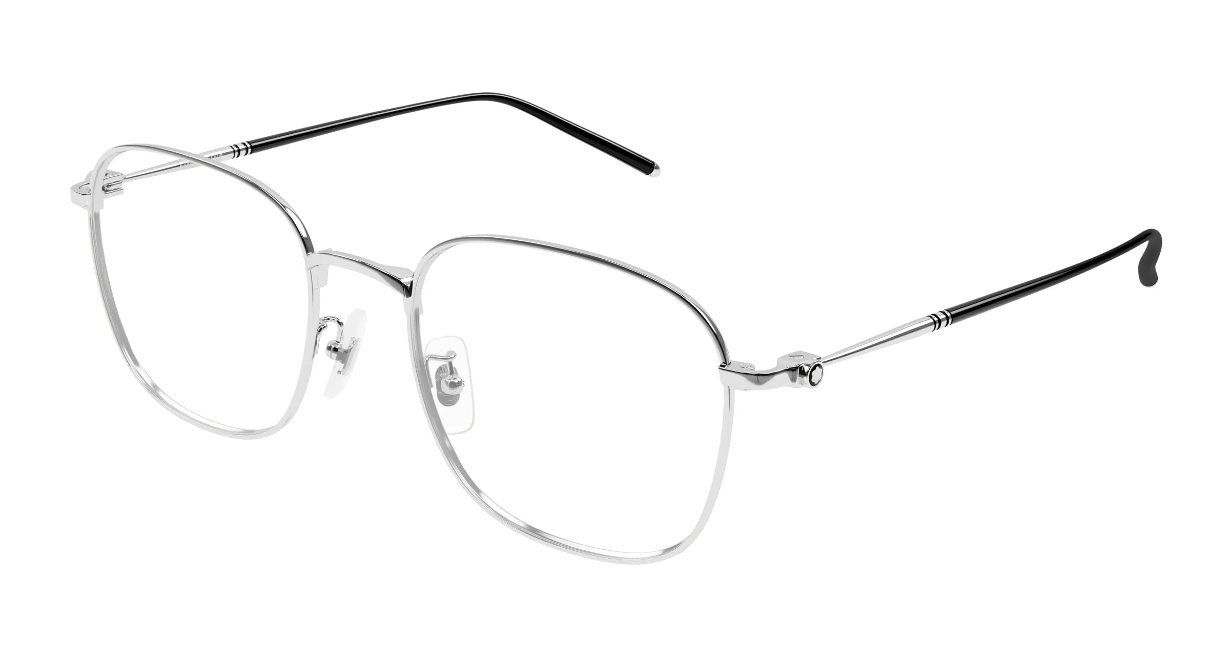 Montblanc MB0415OA 003 Montature da vista Titanio Argento Trasparente Squadrata - immagine 1