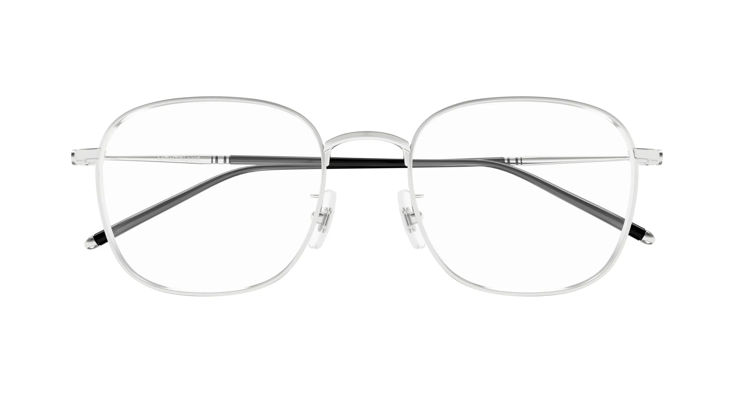 Montblanc MB0415OA 003 Montature da vista Titanio Argento Trasparente Squadrata - immagine 2