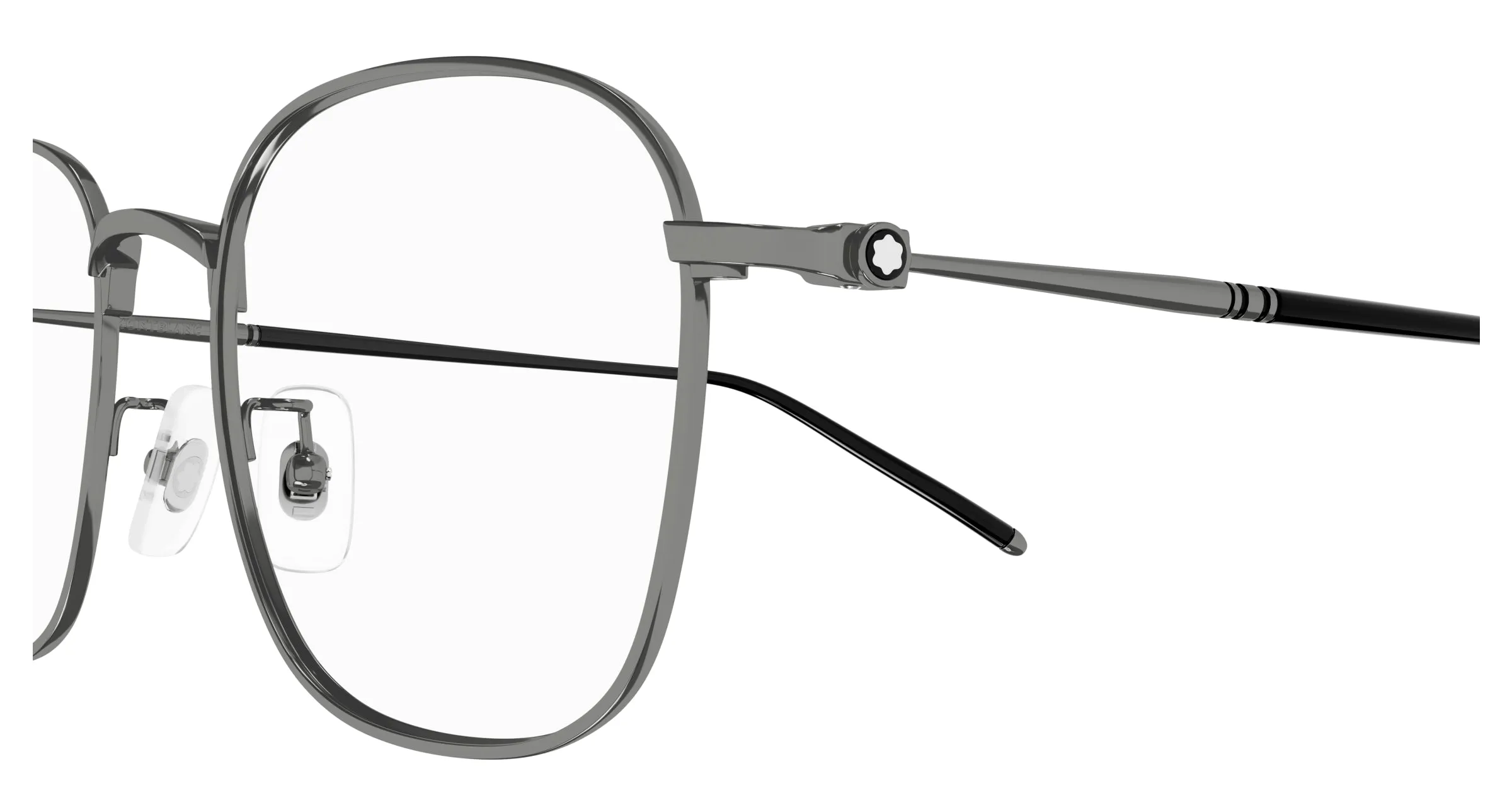 Montblanc MB0415OA 001 Montature da vista Titanio Rutenio Trasparente Squadrata - immagine 3