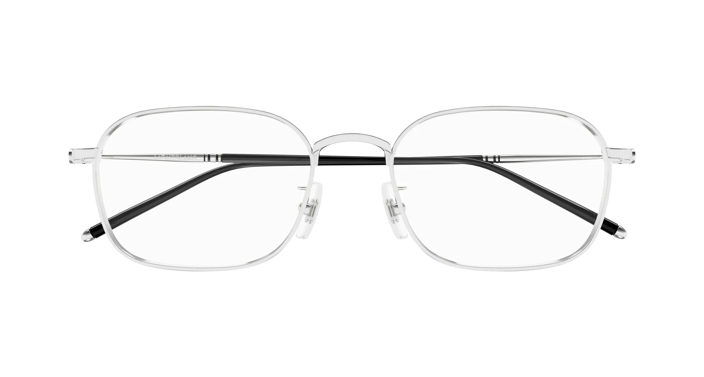 Montblanc MB0414OA 003 Montature da vista Titanio Argento Trasparente Squadrata - immagine 2