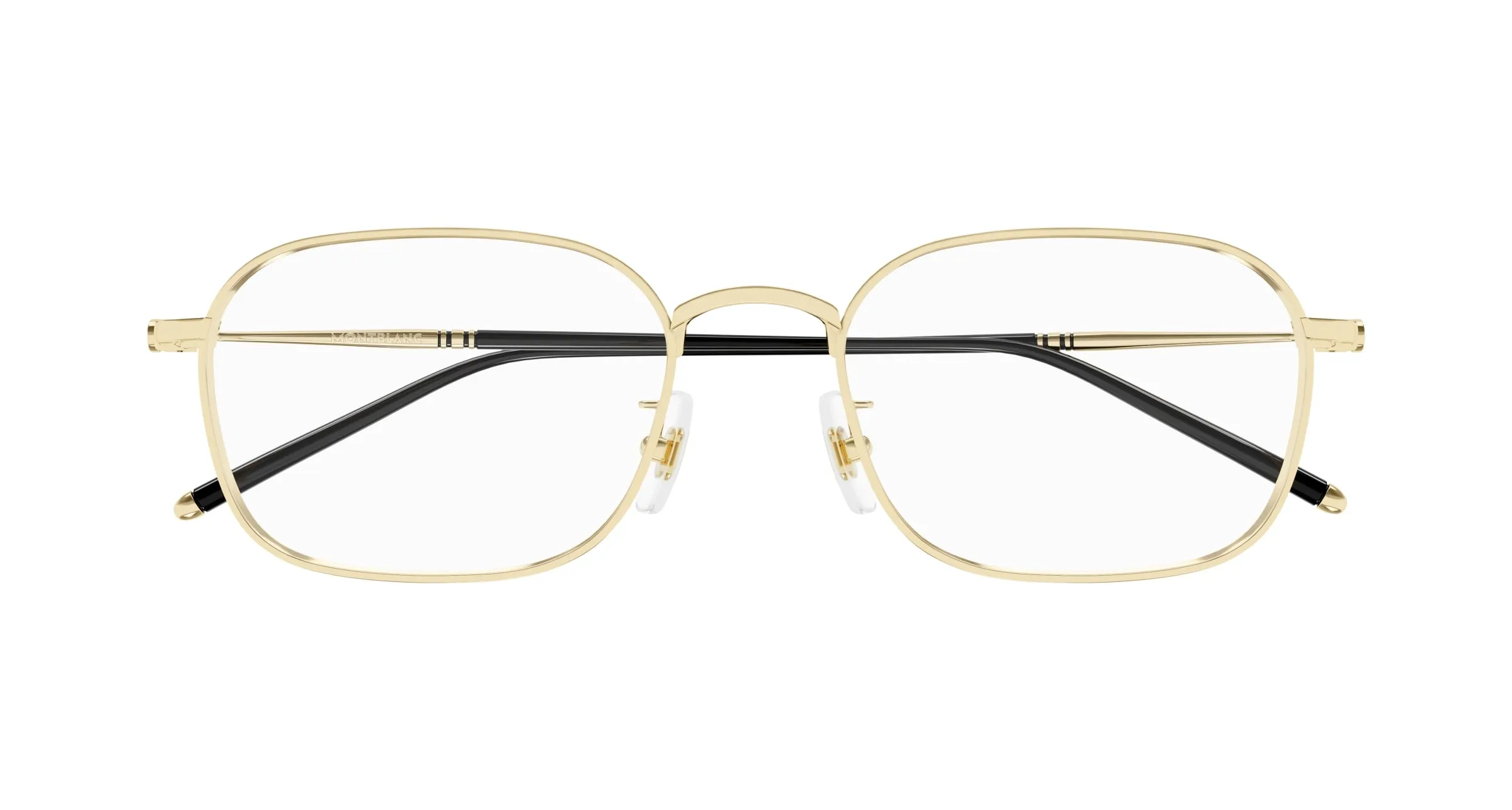 Montblanc MB0414OA 002 Montature da vista Titanio Oro Trasparente Squadrata - immagine 2