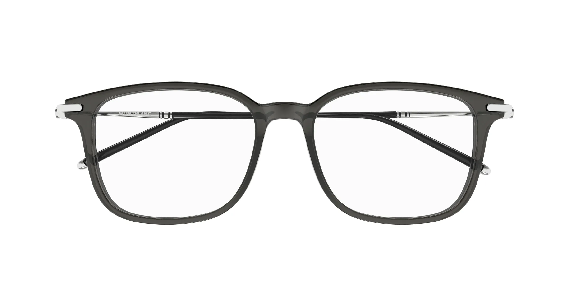 Montblanc MB0413OA 004 Montature da vista Acetato Grigio Trasparente Cat Eye - immagine 2