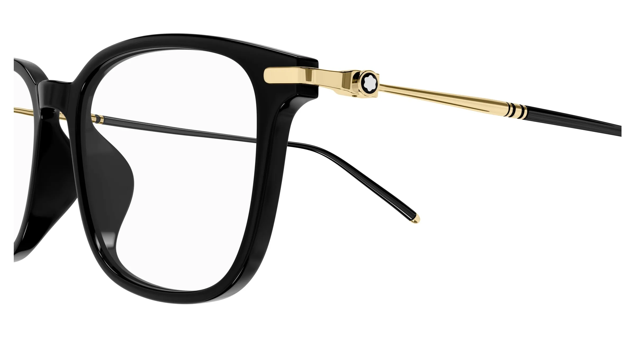 Montblanc MB0413OA 002 Montature da vista Acetato Nero Trasparente Cat Eye - immagine 3