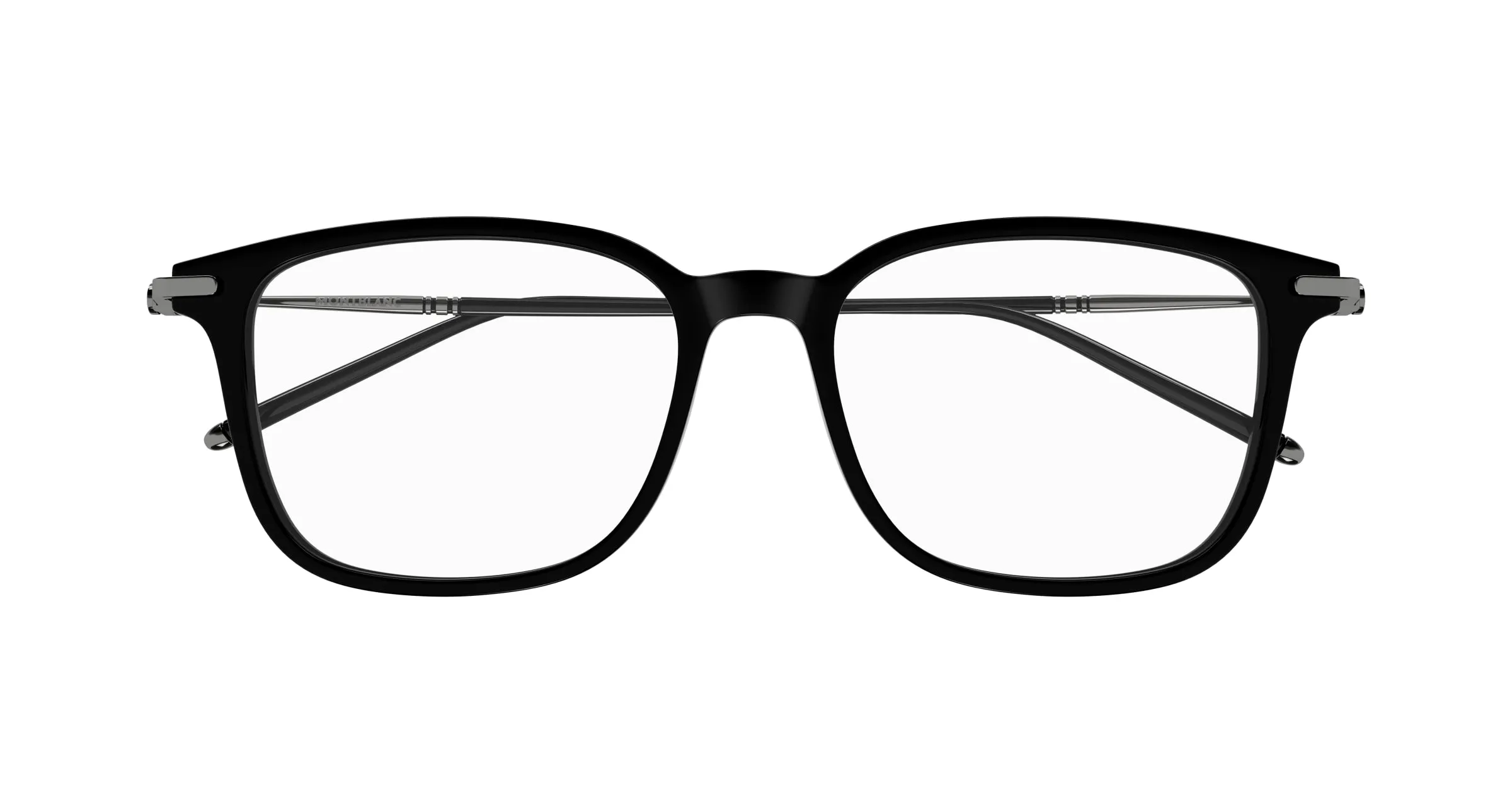 Montblanc MB0413OA 001 Montature da vista Acetato Nero Trasparente Cat Eye - immagine 2