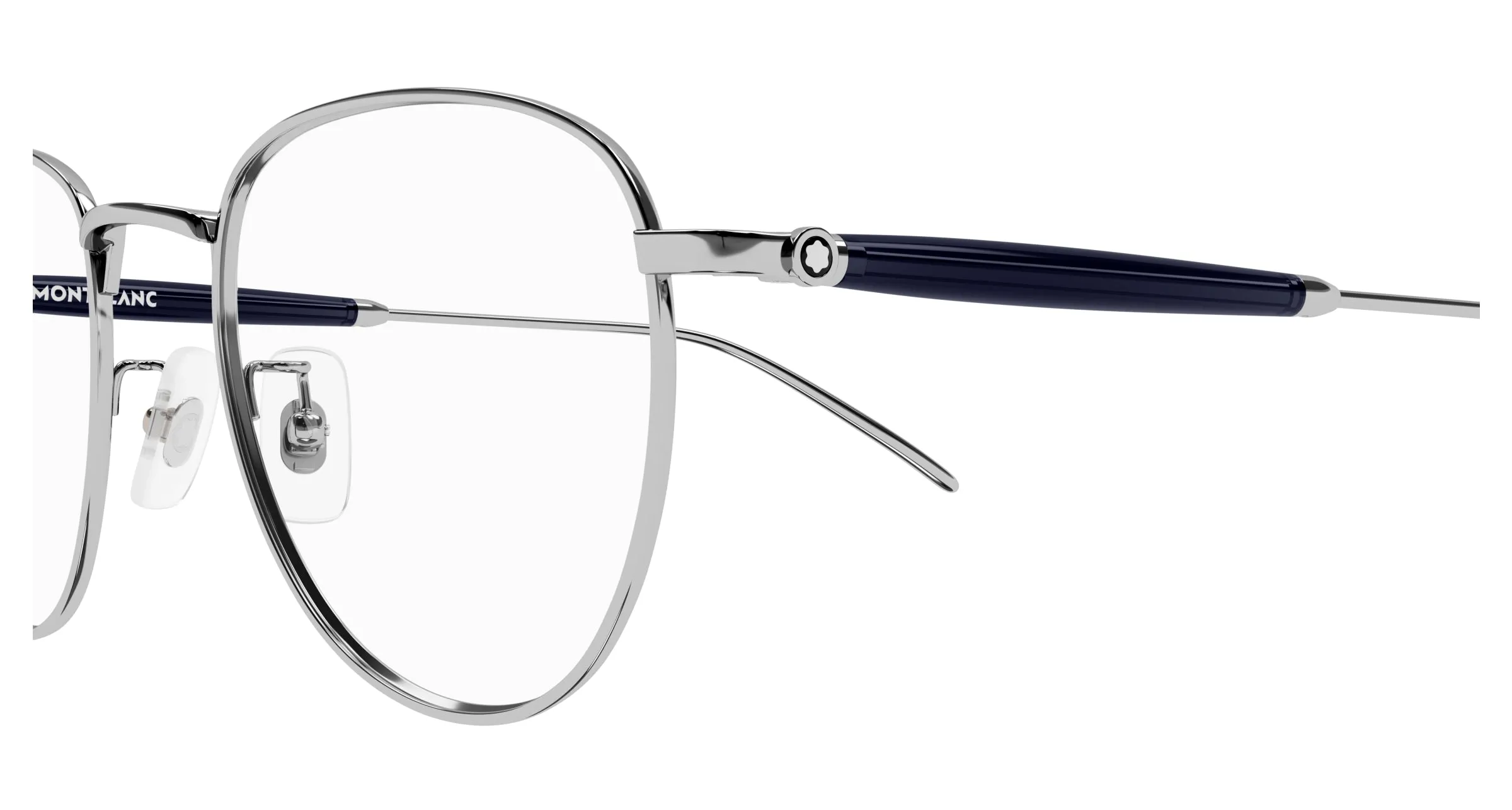 Montblanc MB0410O 004 Montature da vista Metallo Rutenio Trasparente Farfalla - immagine 3