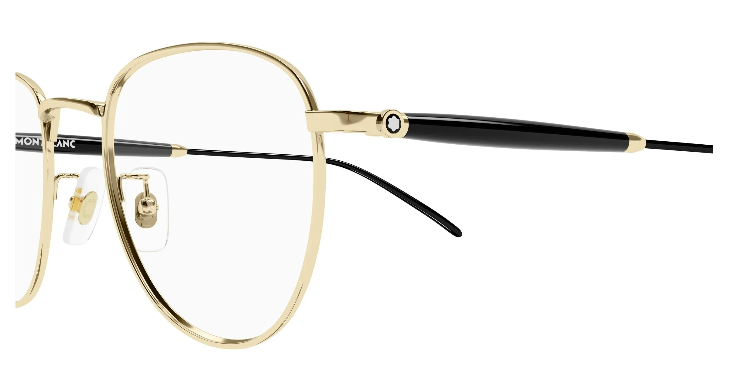 Montblanc MB0410O 001 Montature da vista Metallo Oro Trasparente Farfalla - immagine 3