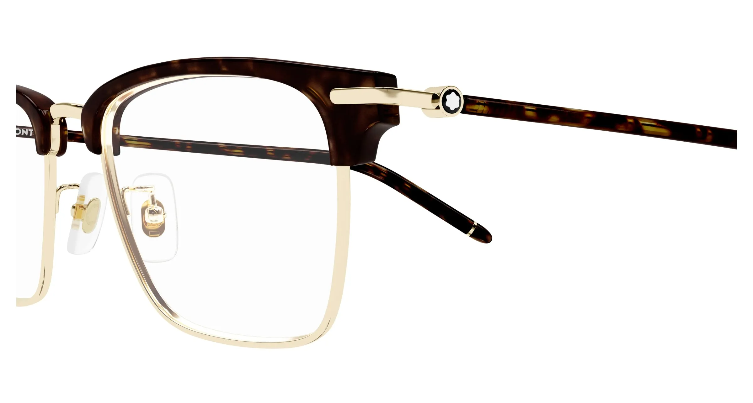 Montblanc MB0409O 003 Montature da vista Metallo Oro Trasparente Squadrata - immagine 3