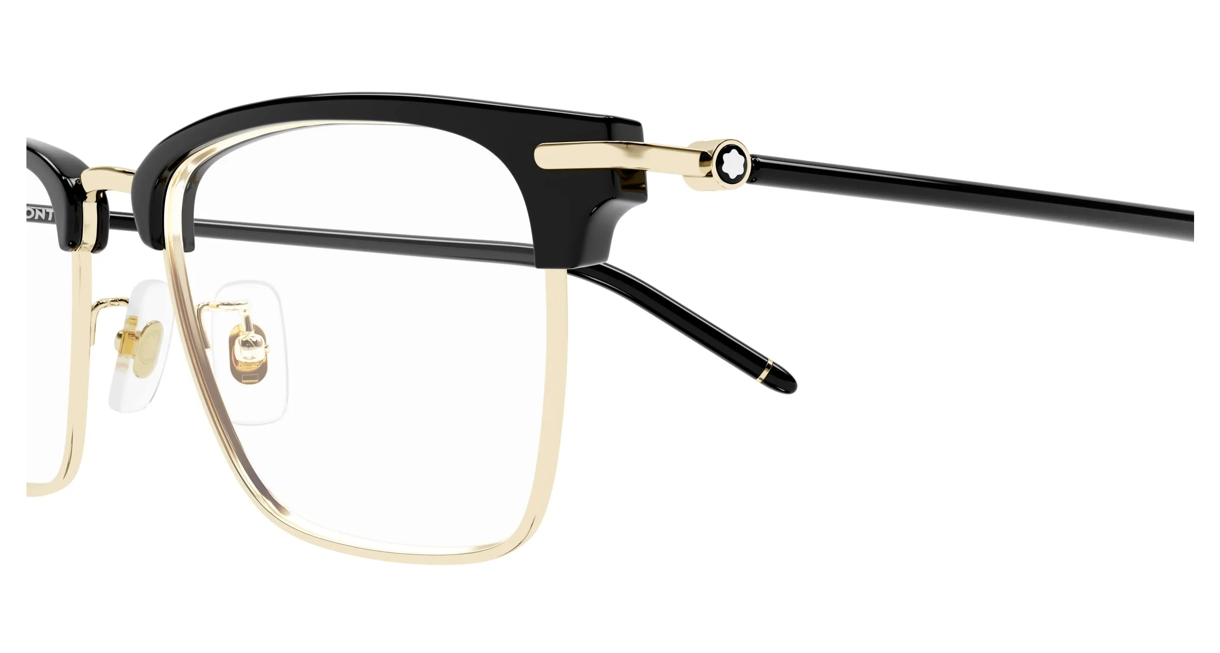 Montblanc MB0409O 002 Montature da vista Metallo Oro Trasparente Squadrata - immagine 3