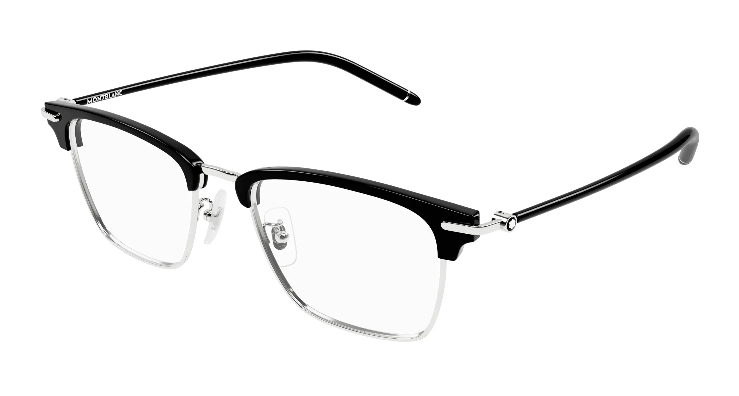 Montblanc MB0409O 001 Montature da vista Metallo Argento Trasparente Squadrata - immagine 1