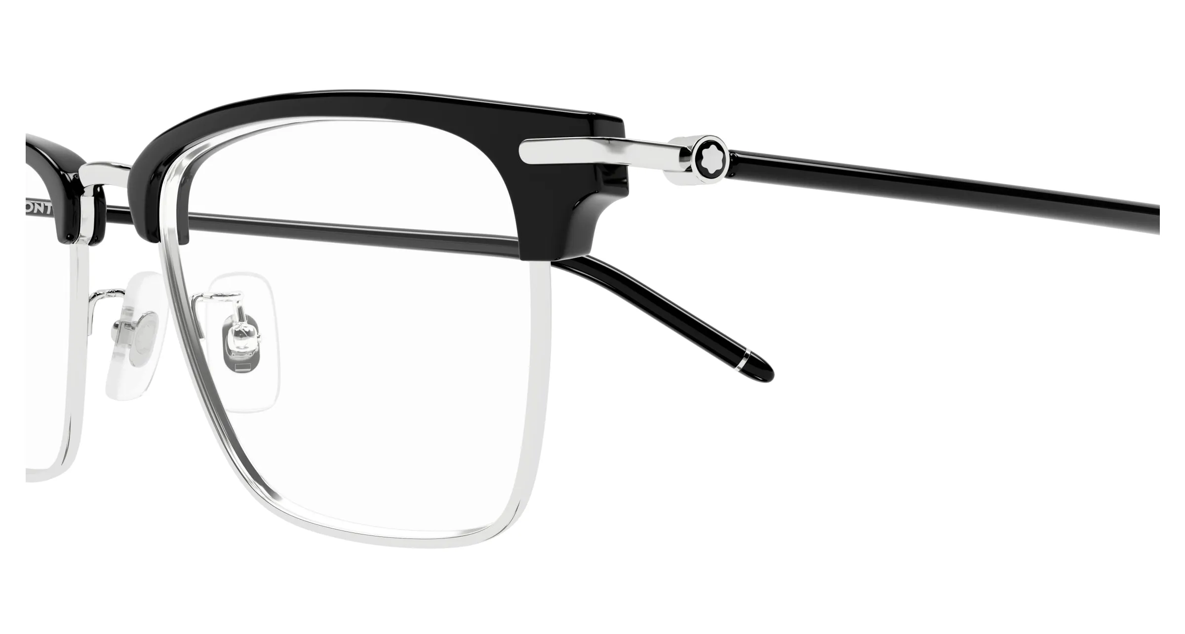 Montblanc MB0409O 001 Montature da vista Metallo Argento Trasparente Squadrata - immagine 3