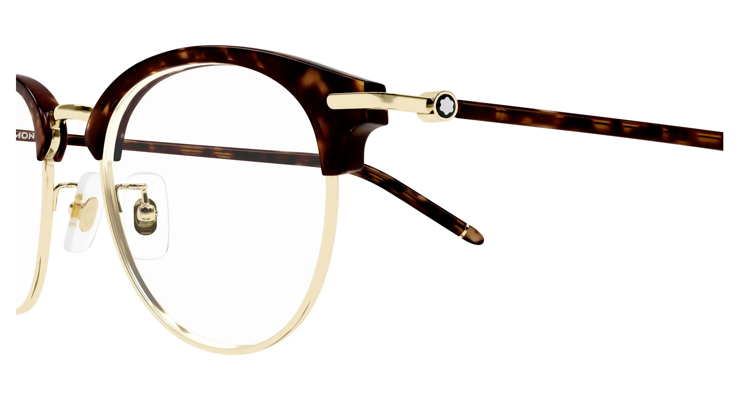 Montblanc MB0408O 003 Montature da vista Metallo Oro Trasparente Squadrata - immagine 3