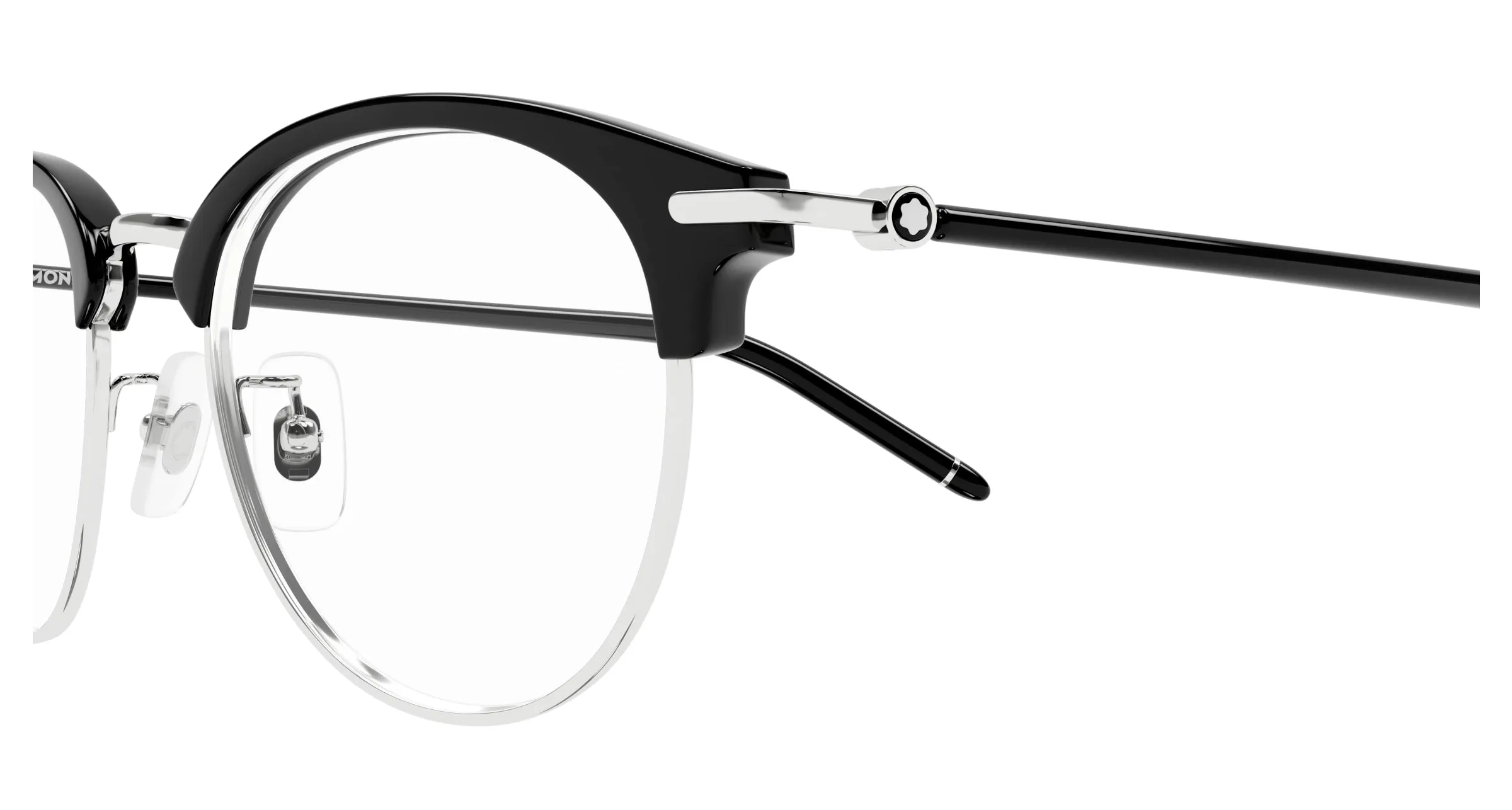 Montblanc MB0408O 001 Montature da vista Metallo Argento Trasparente Squadrata - immagine 3