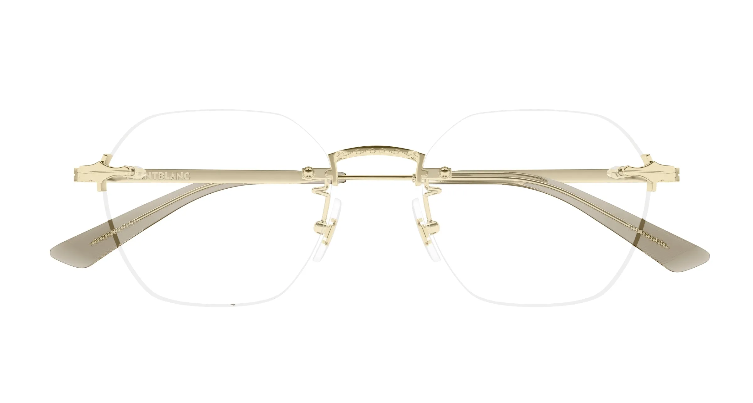 Montblanc MB0403O 001 Montature da vista Metallo Oro Trasparente Rotonda - immagine 2